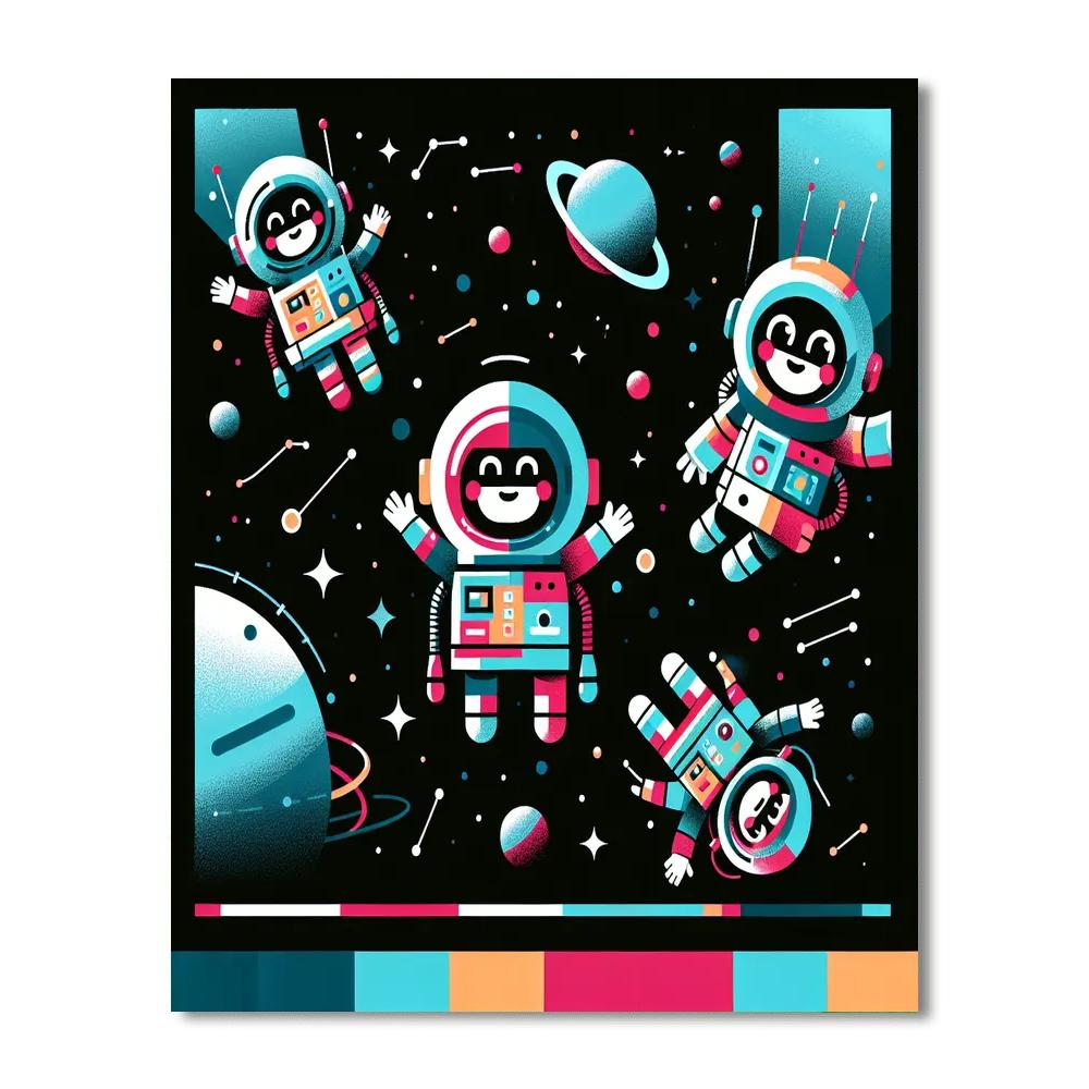 Robot Explorers Galaxy Quest Paint By Number