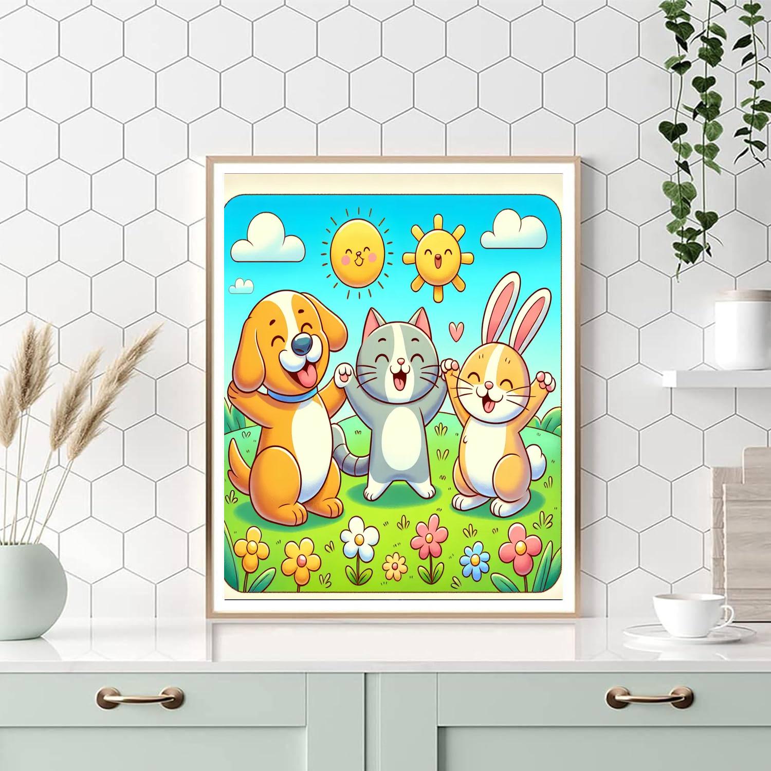 Animal Friends Playdate Painting Number Kit