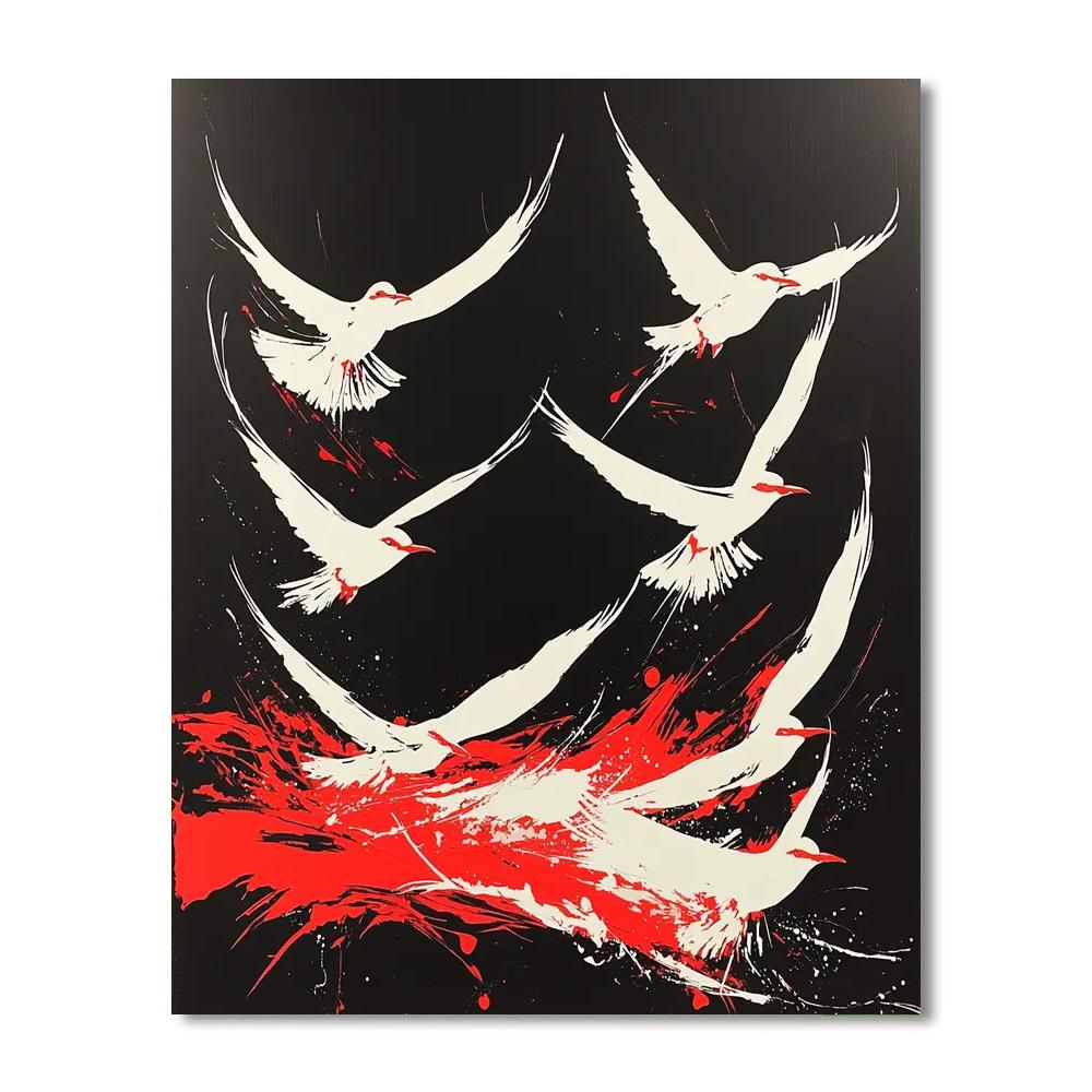 Banksy Inspired Freedom's Flight  Paint By Number