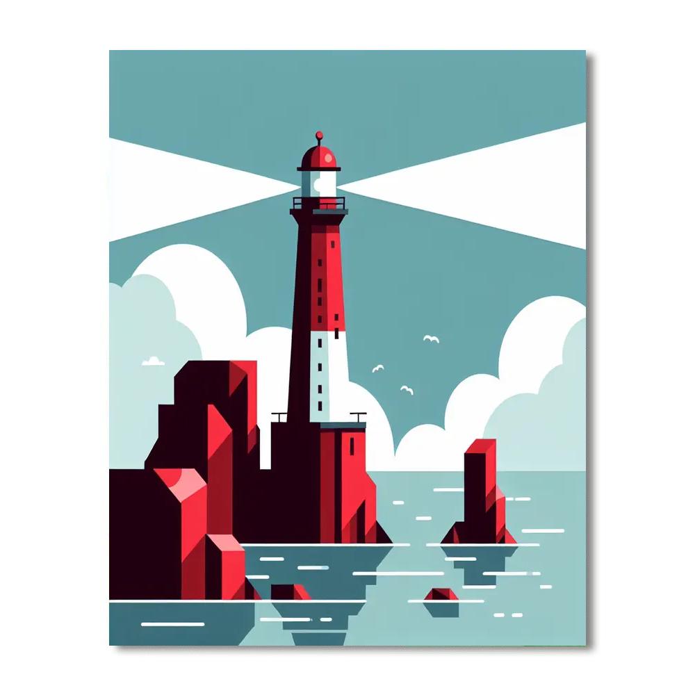 Lighthouse Beacon Adventure DIY Paint By Numbers