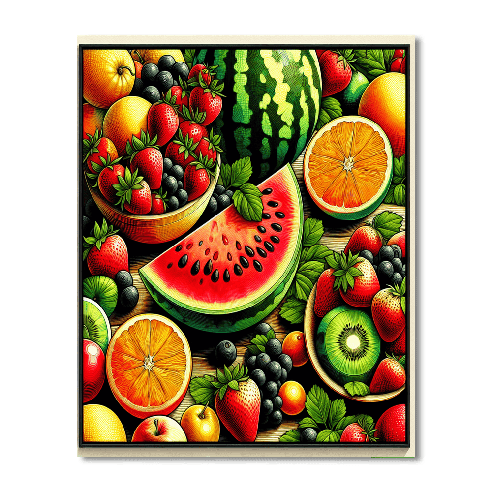 Summer Fruit Fiesta Painting Number Kit