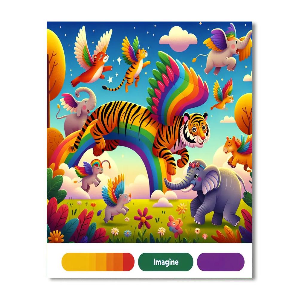 Fantasy Zoo Painting By Numbers Kit