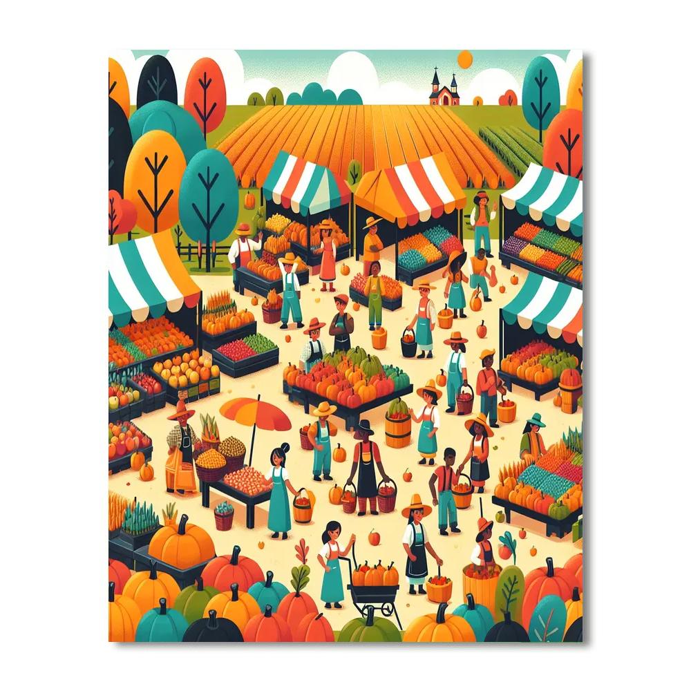 Harvest Festival Fun Paint By Numbers Art