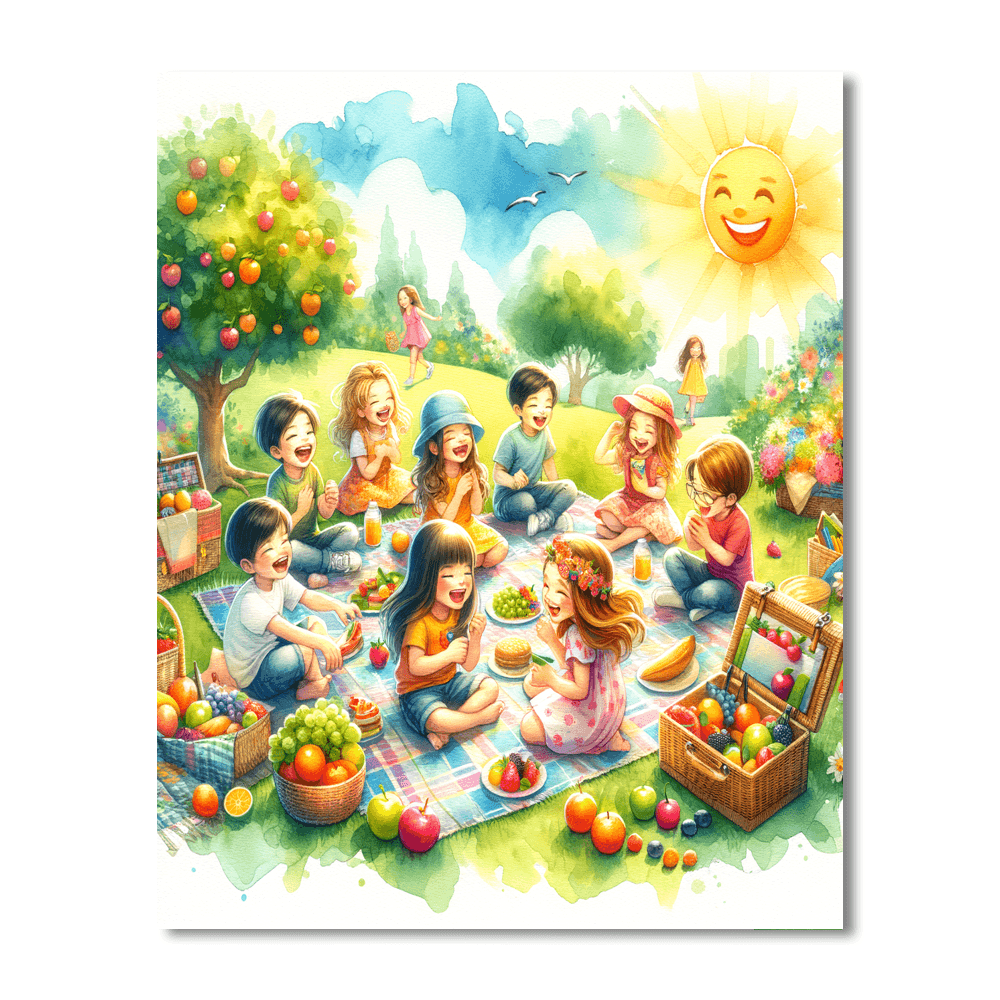 Sunny Picnic Adventure Painting Number Kit
