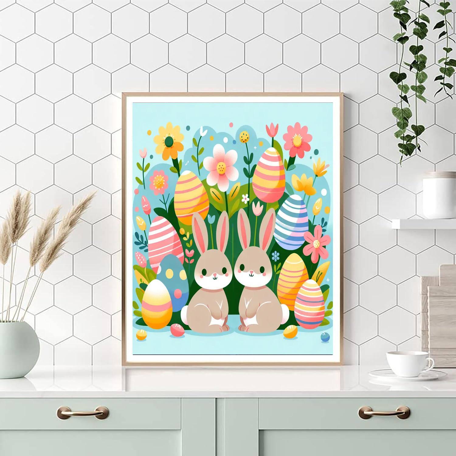Easter Bunny Celebration Painting By Numbers Kit