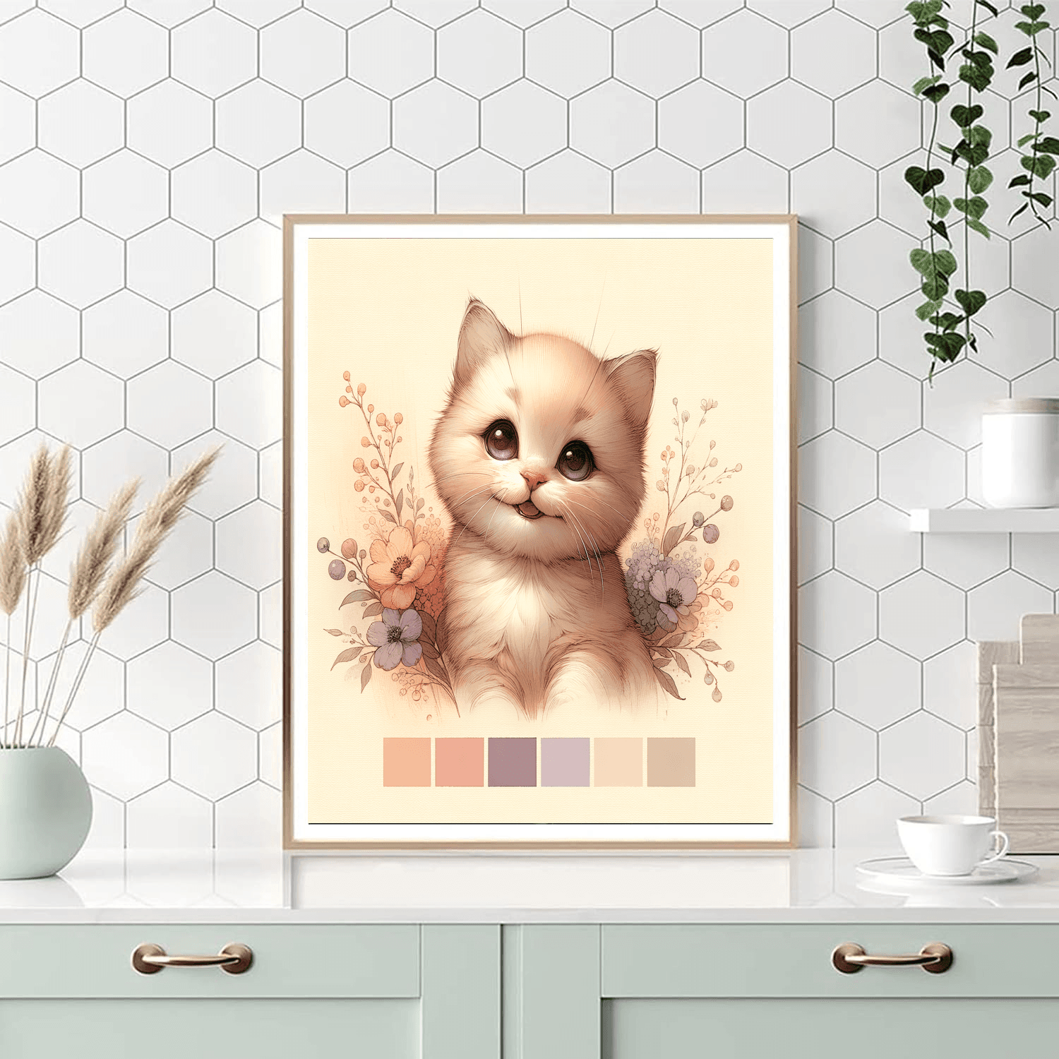 Cat Whisker Dreams Number Painting