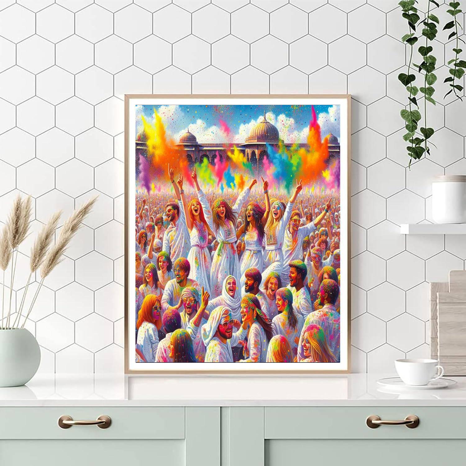 Holi Festival Of Colors - Usa Painting By Numbers Kit