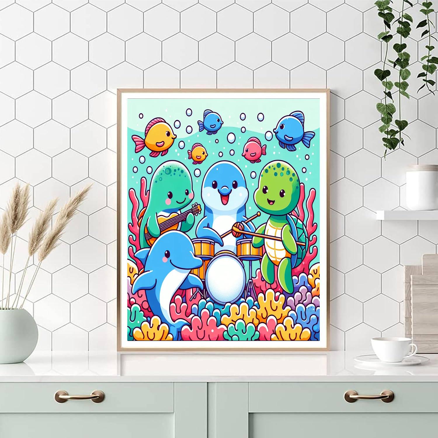 Marine Life Symphony DIY Paint By Numbers