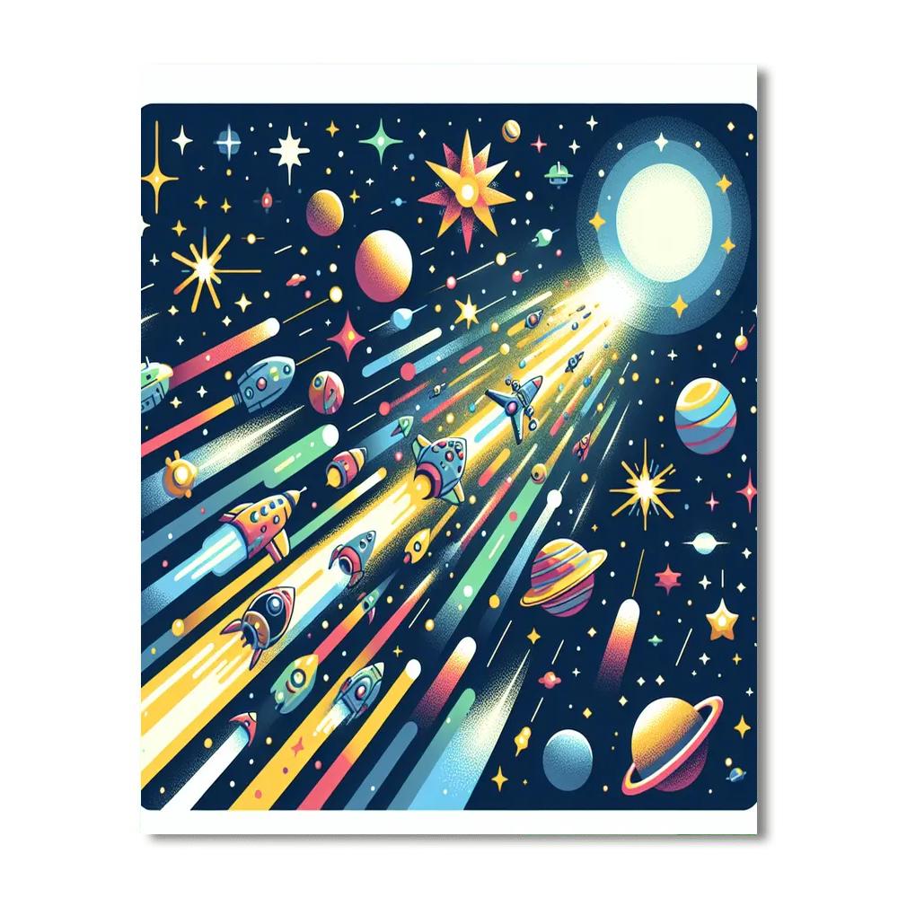 Starlight Journey Paint By Numbers Art