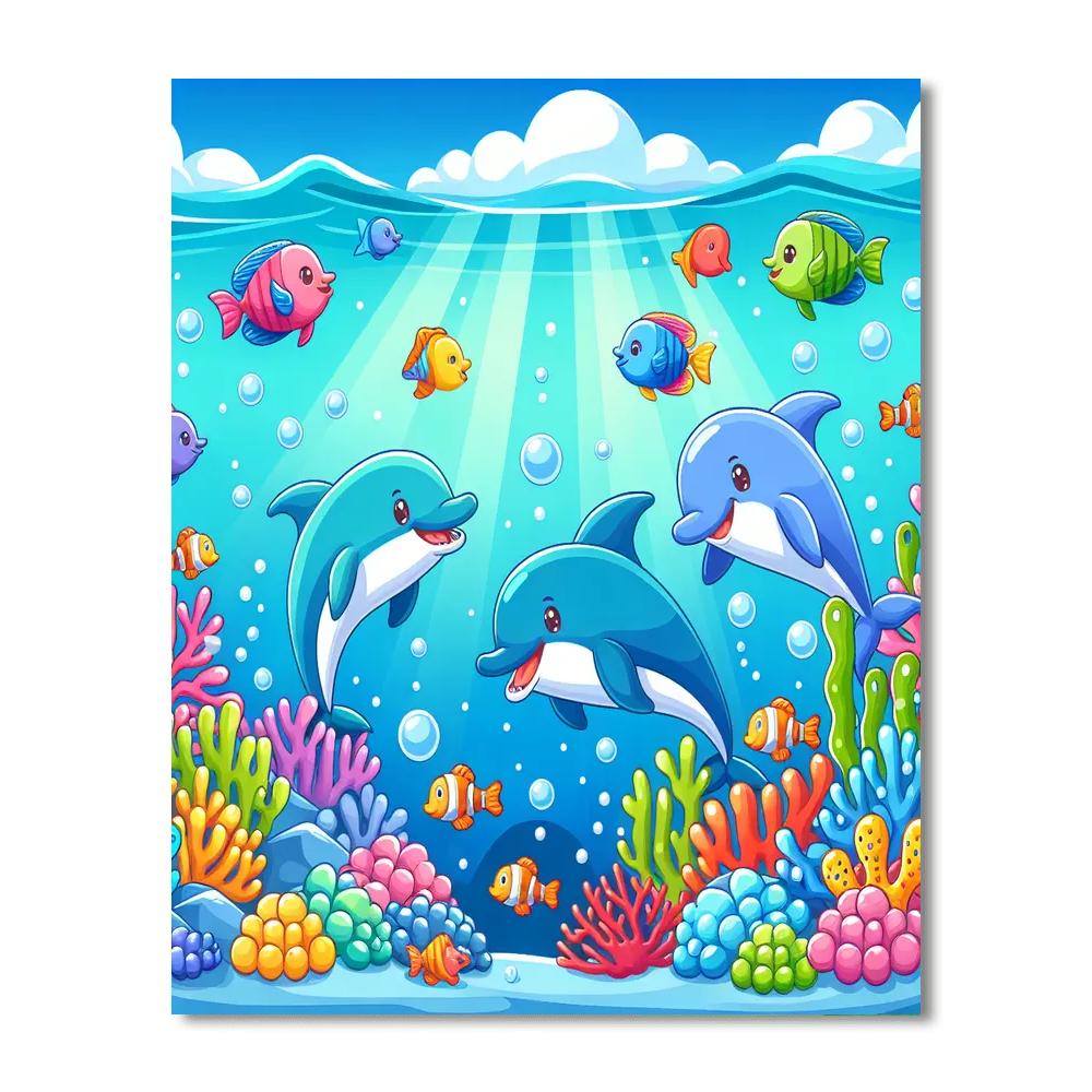 Cute Underwater Kingdom Numbered Painting Kits