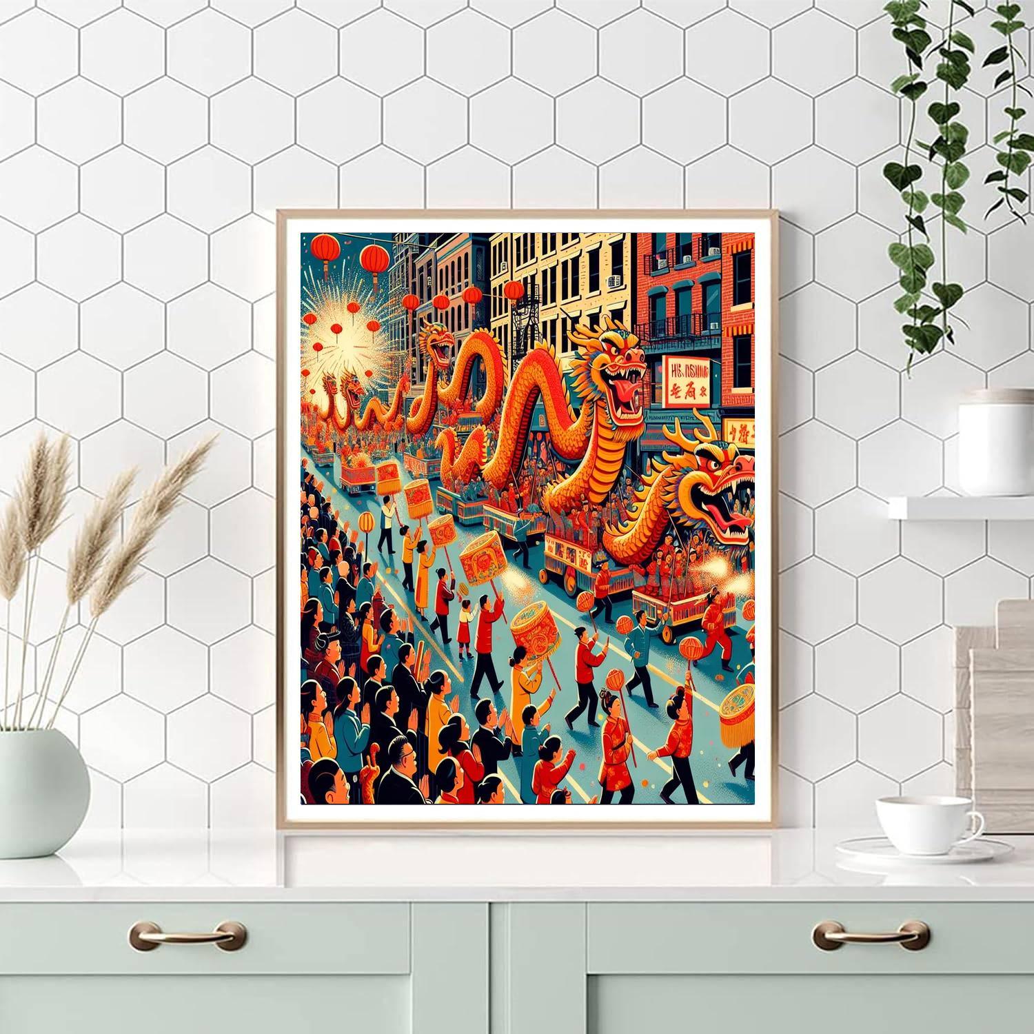 Lunar New Year Parade - China Paint By Numbers Art