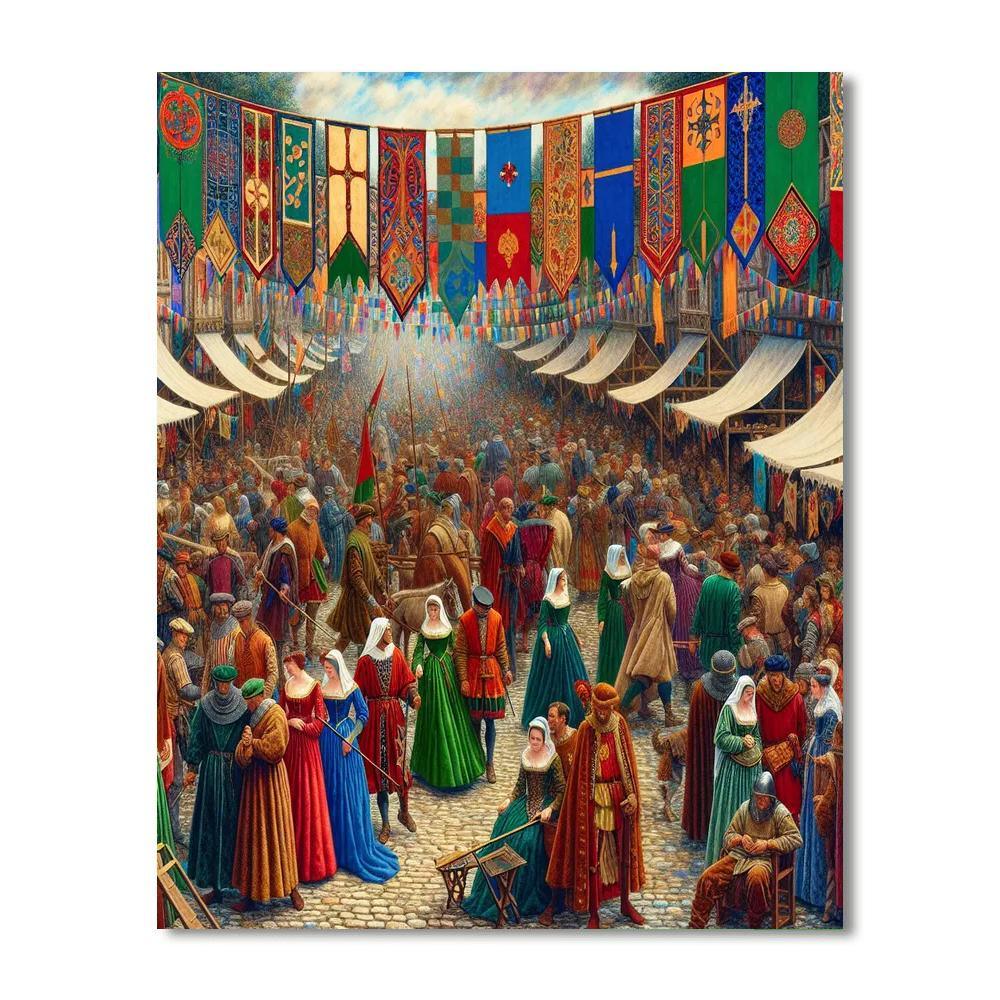 Medieval Festival Pageant Paint By Number