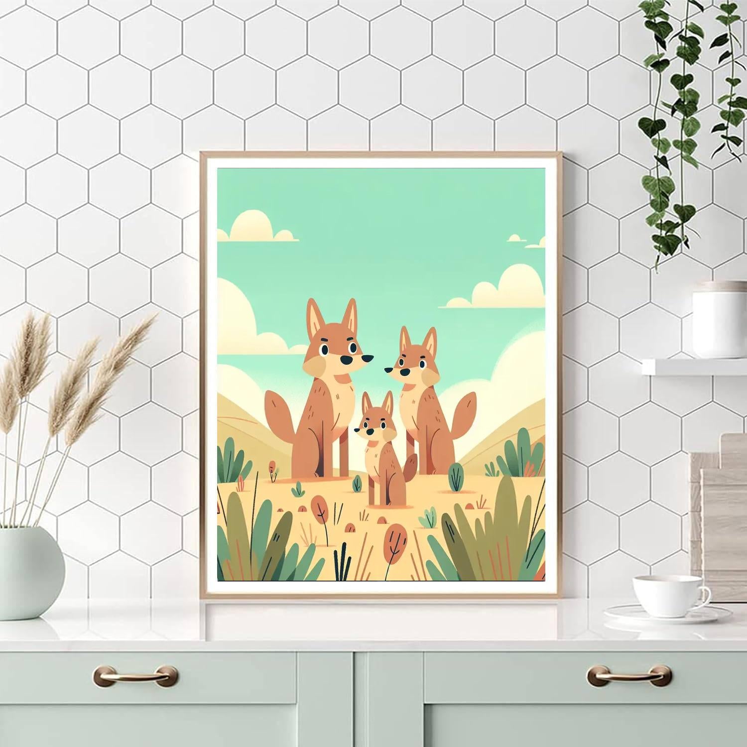Cuddly Coyotes Numbered Painting Kits