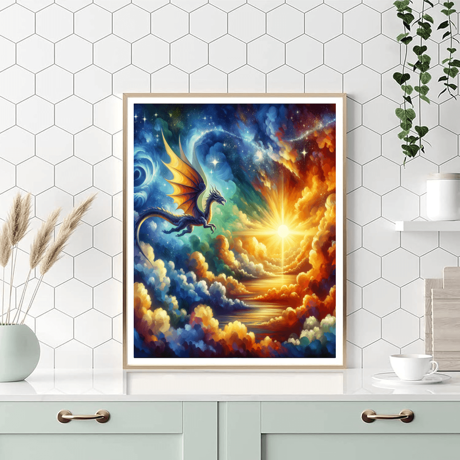 Adventurous Dragon's Flight Paint By Numbers