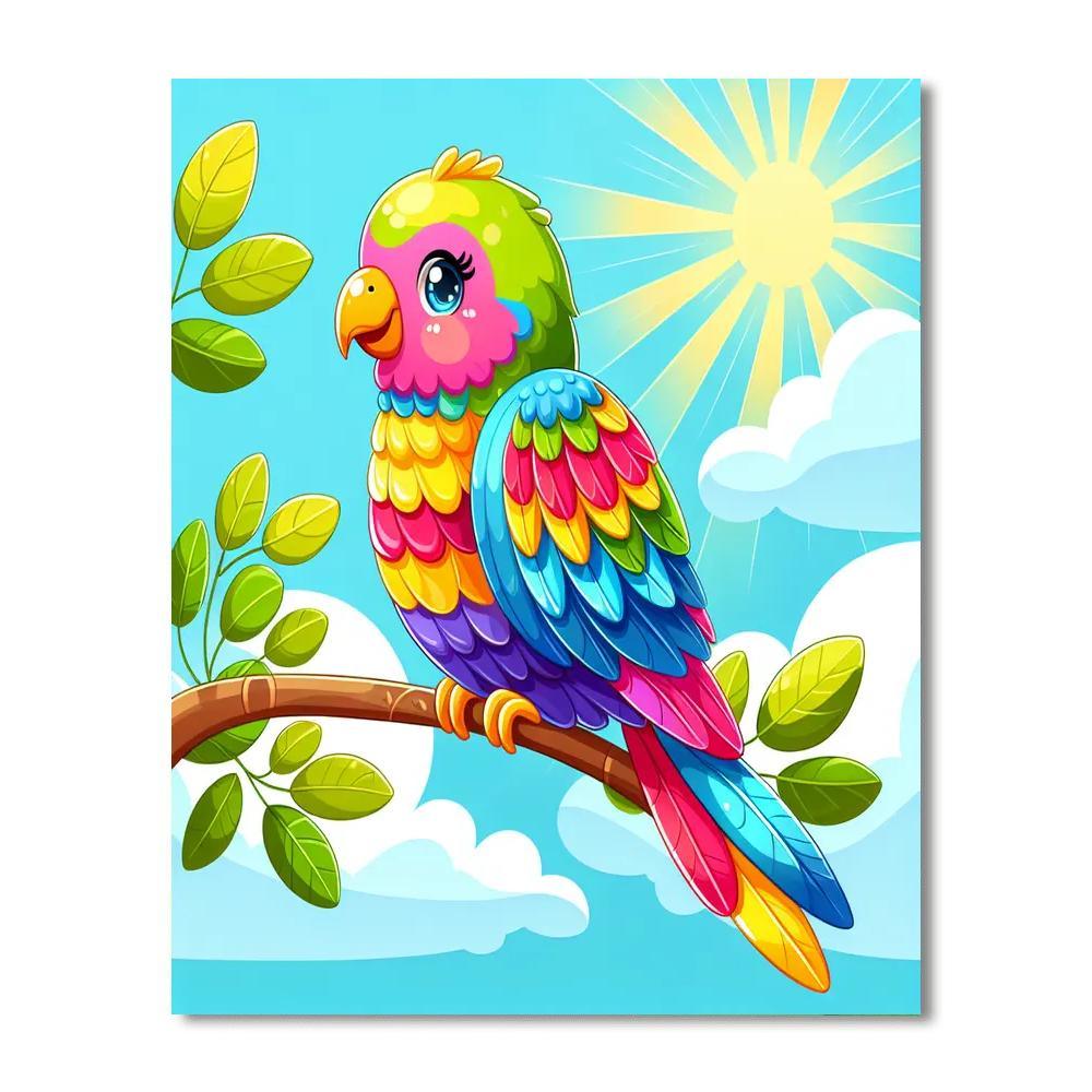 Bright Parakeet Paint By Numbers Kits