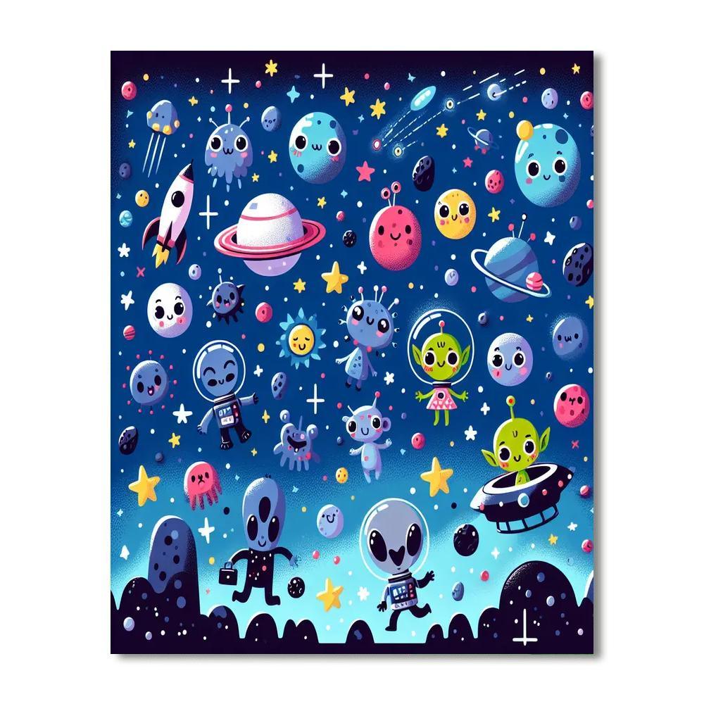 Adventure In Space Exploration Paint By Numbers Art