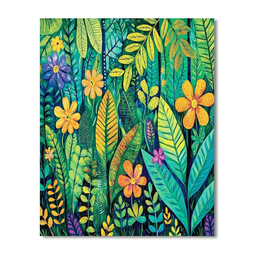 Frida Kahlo Inspired Heart Of The Forest  Numbered Painting Kits