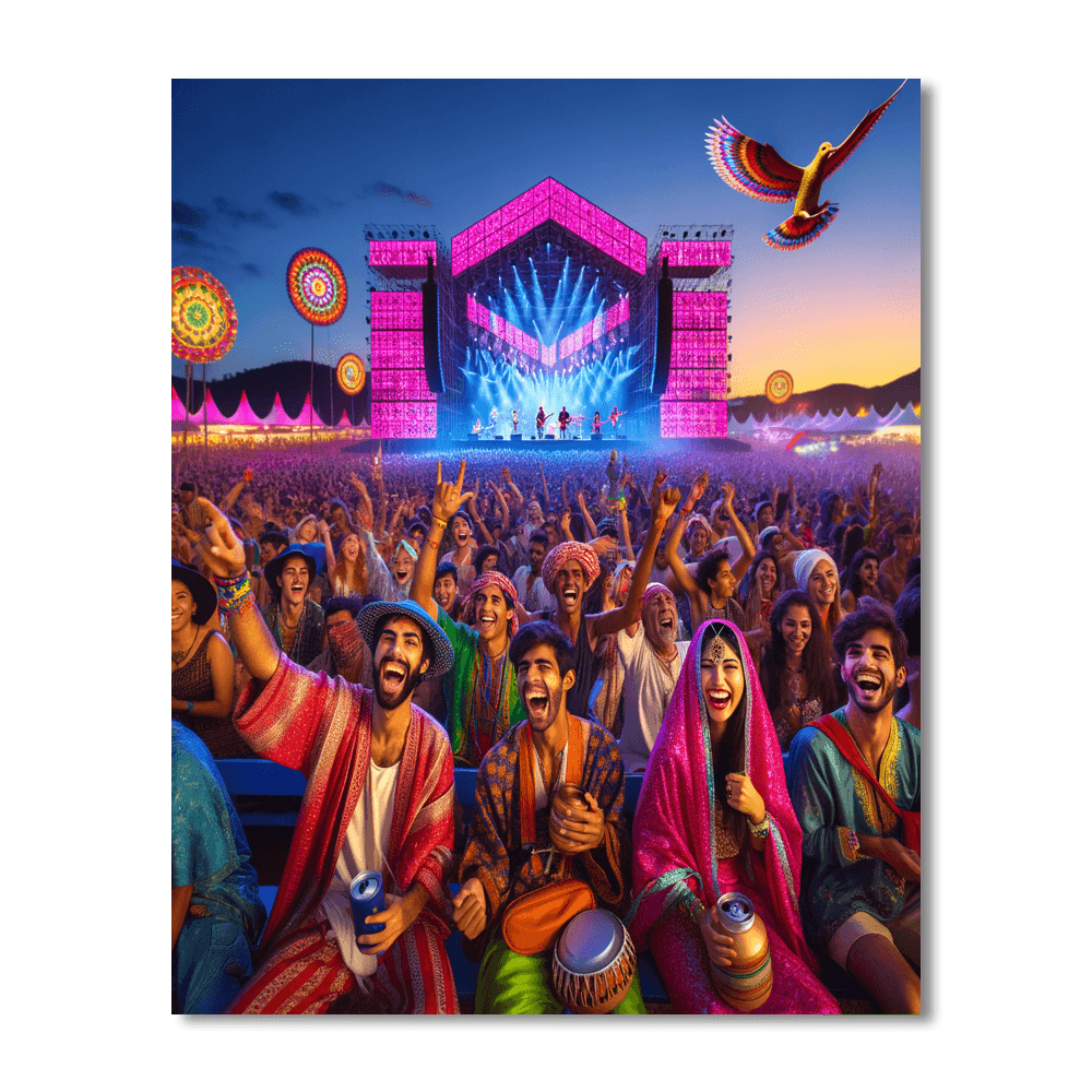 Lollapalooza Brasil Number Painting