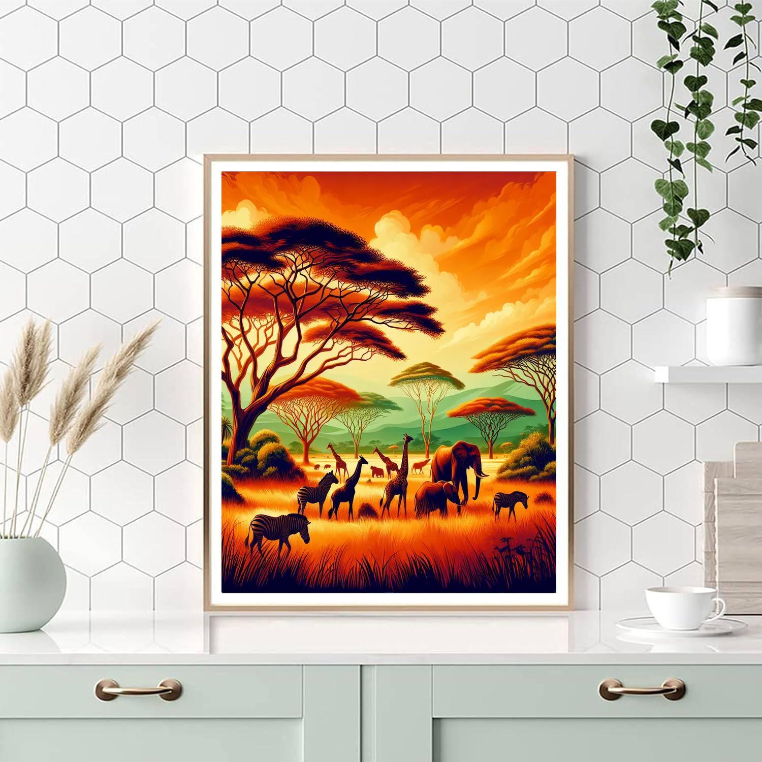 African Savanna Majesty Paint By Numbers Art
