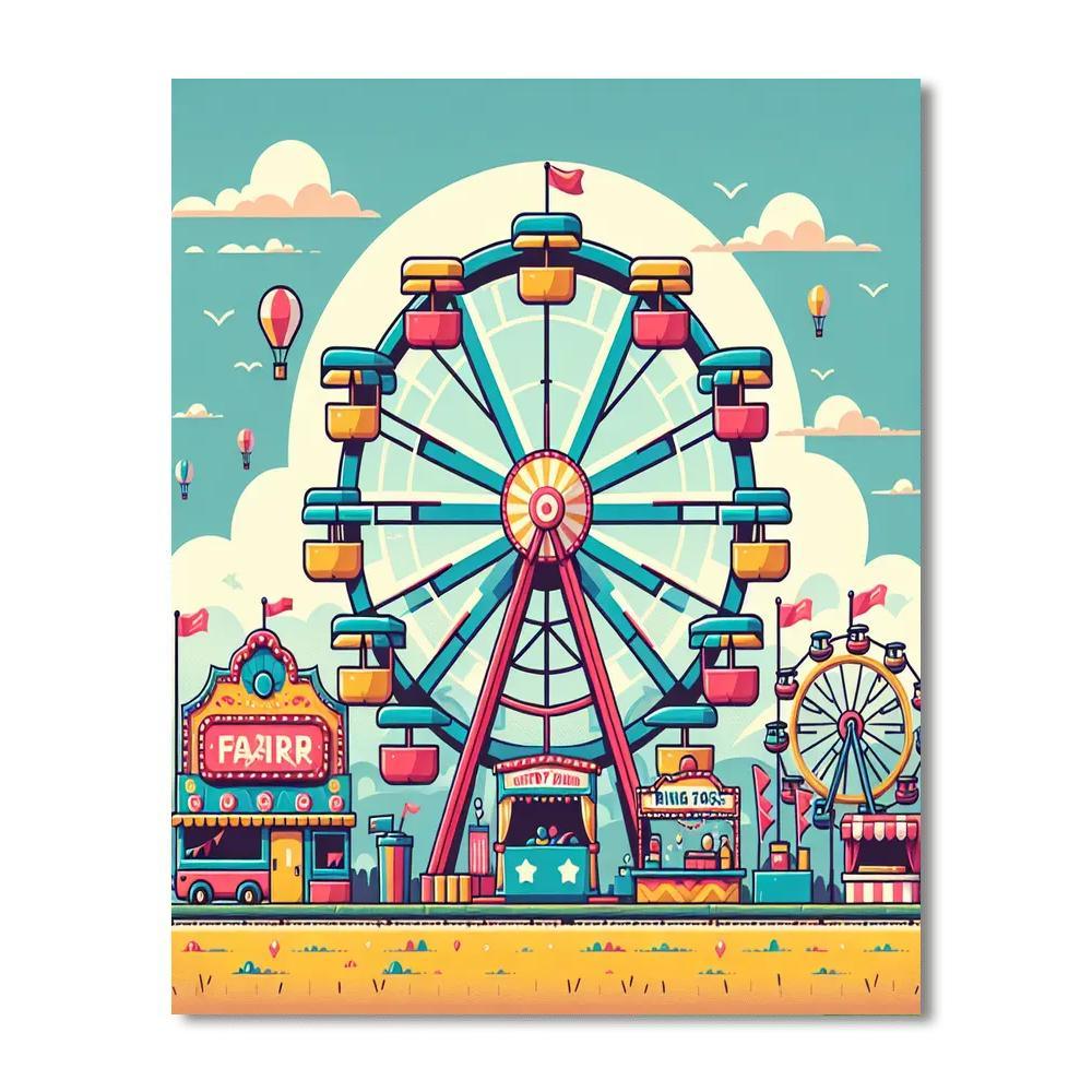 Charming Country Fair Paint By Numbers