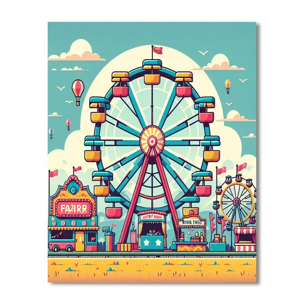 Charming Country Fair Paint By Numbers