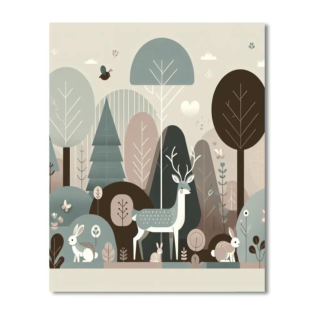 Gentle Woodland Gatherings Paint By Color