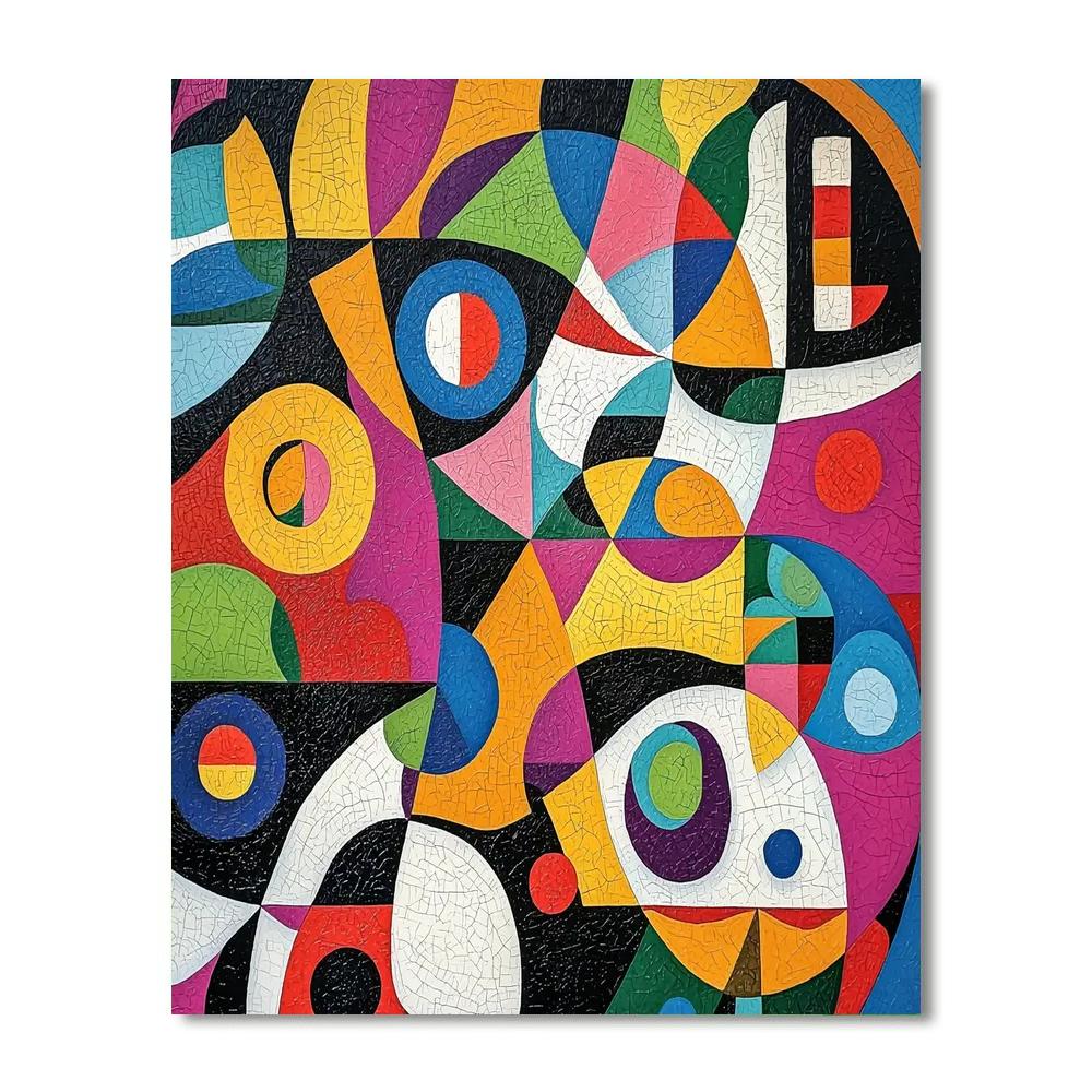 Joan Miró Inspired Euphoric Dimensions  Number Painting