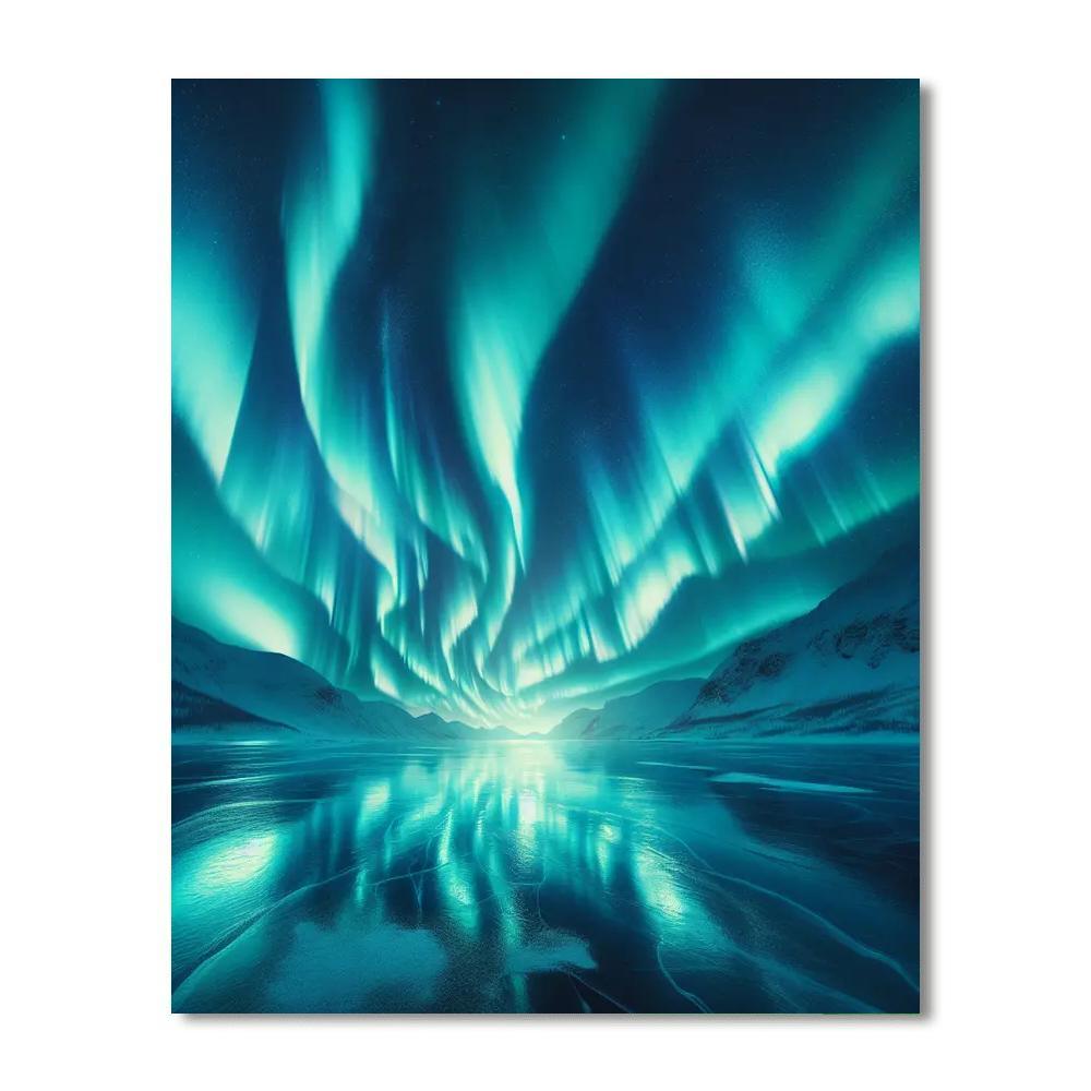 Dancing Aurora Borealis Paint By Color