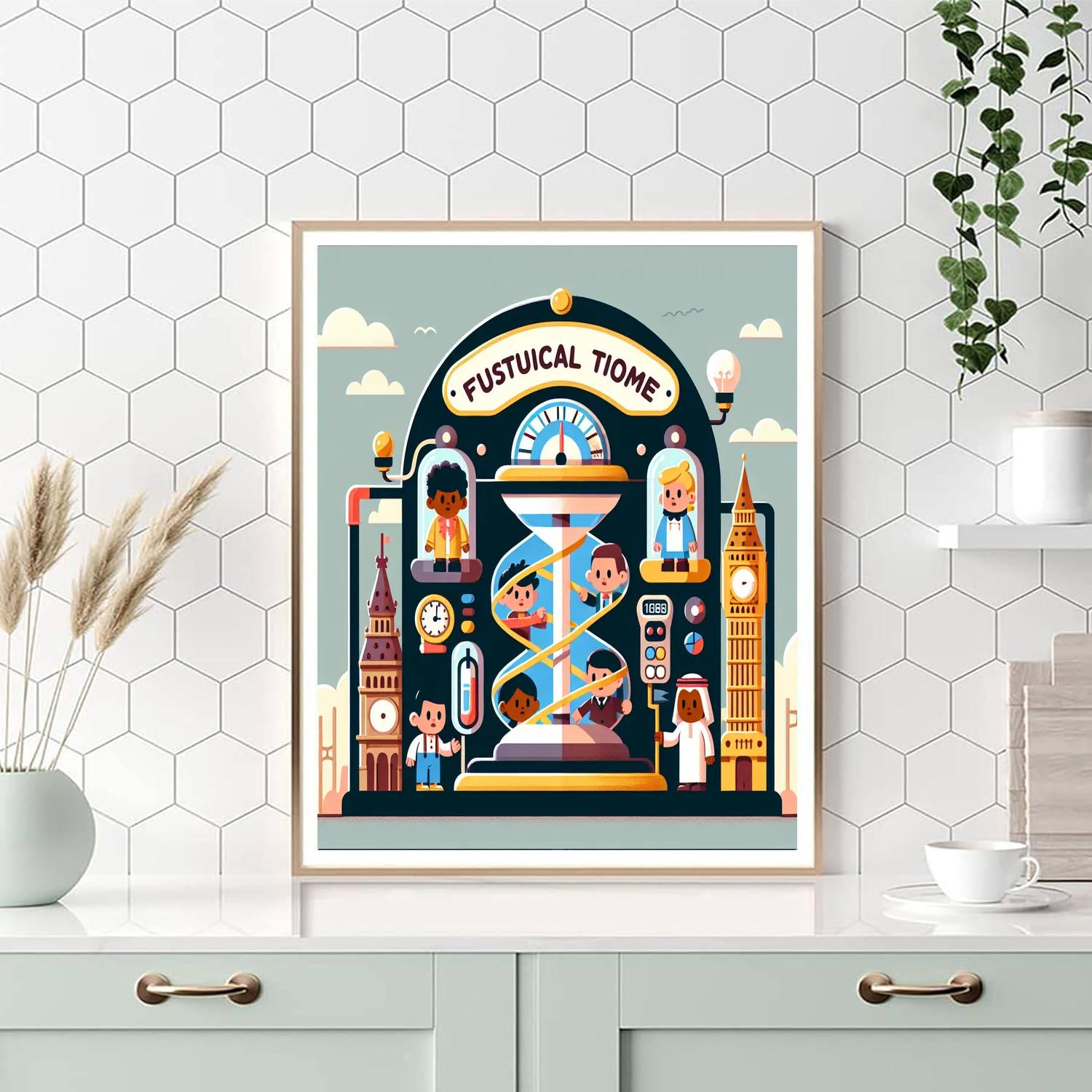 Time Travel Machine DIY Paint By Numbers