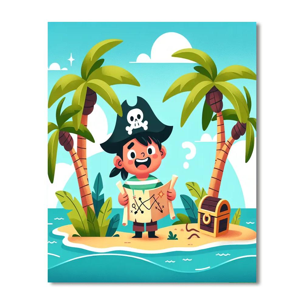 Adventure Island Treasure Hunt Numbered Painting Kits