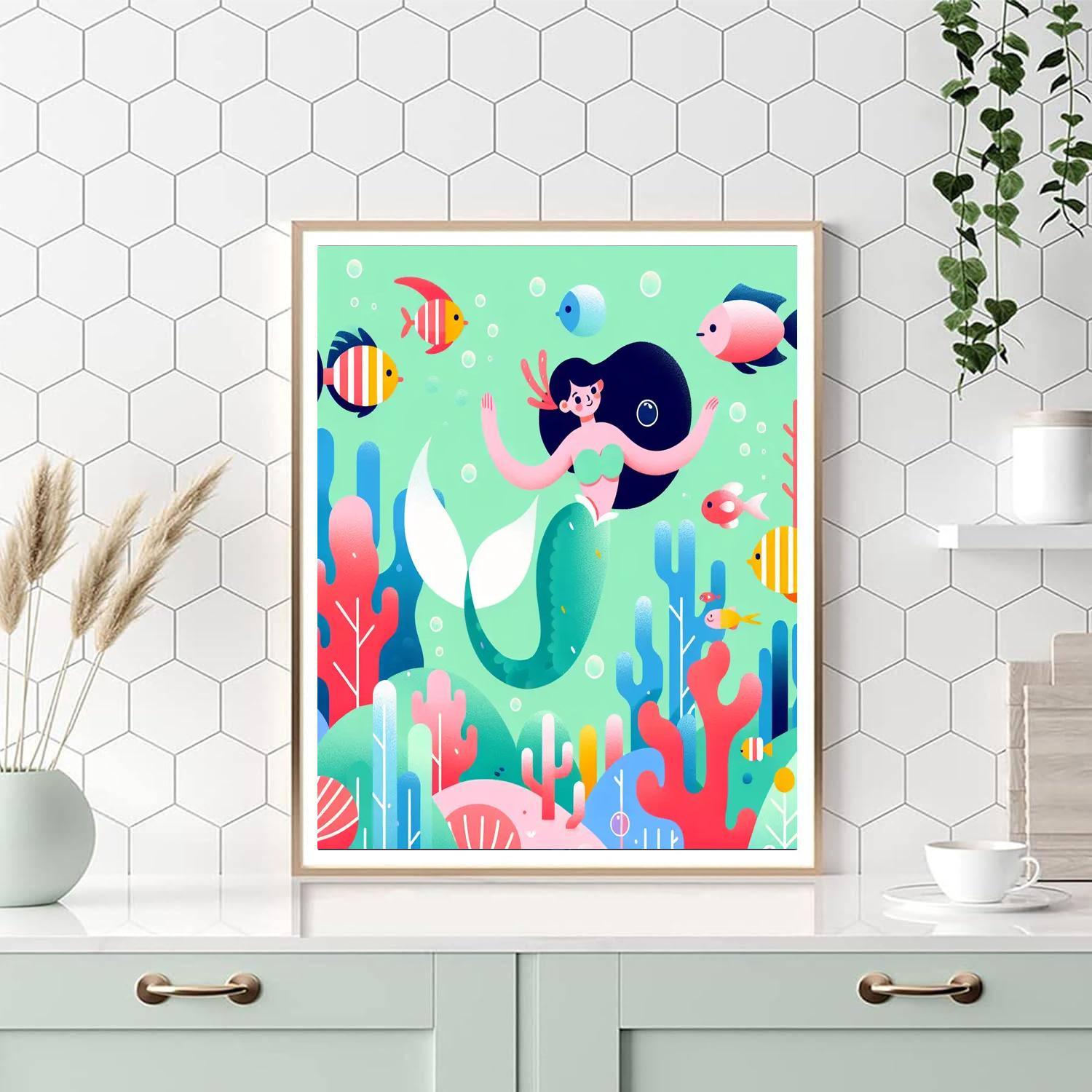 Mystic Mermaid's Ocean Dance Paint By Numbers