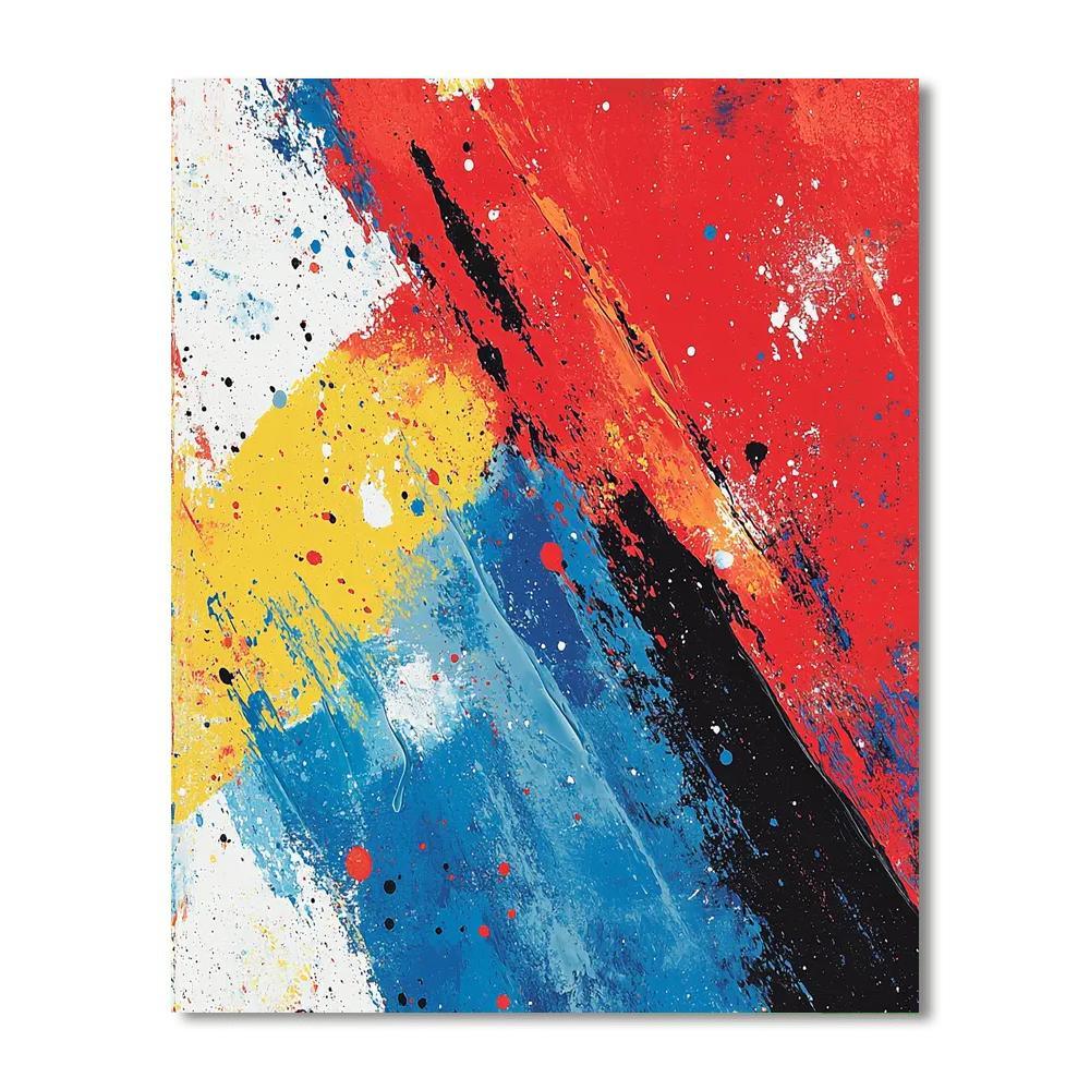 Jackson Pollock Inspired Abstraction In Motion  Paint By Number