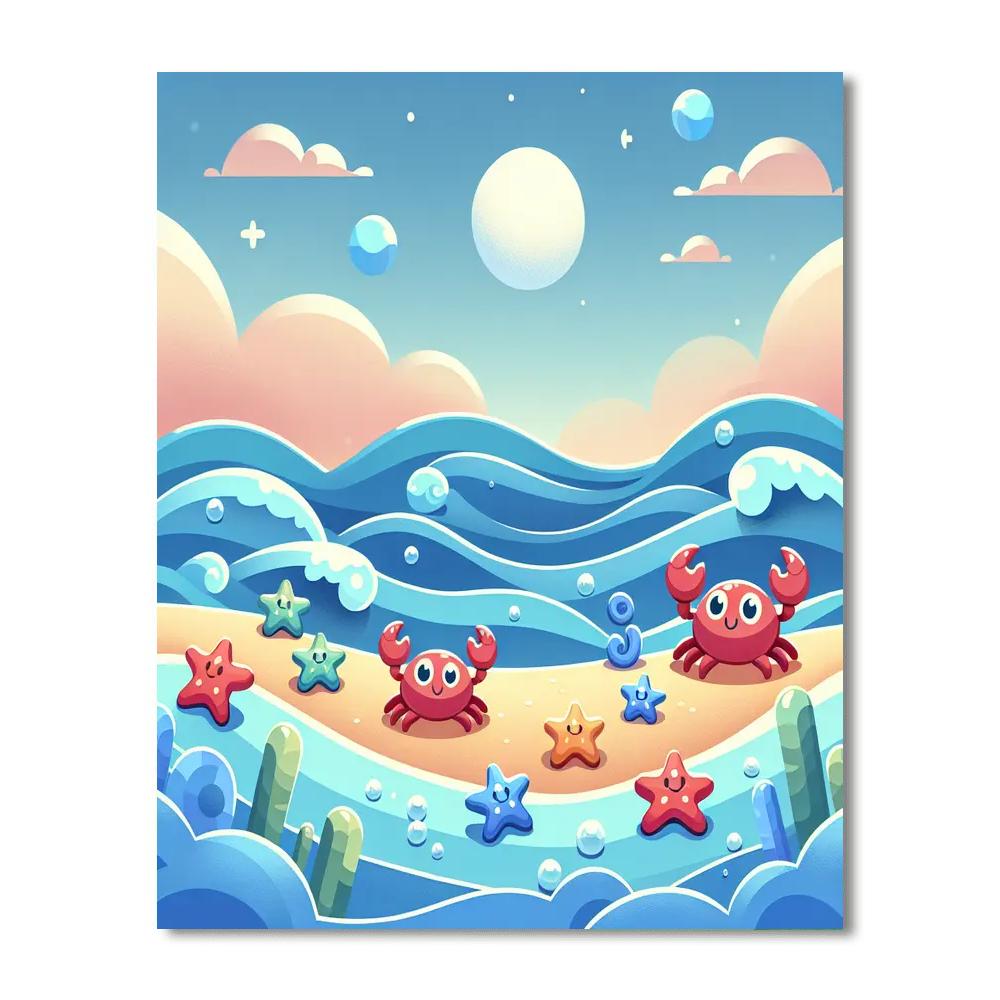 Playful Ocean Playground Painting By Numbers Kit