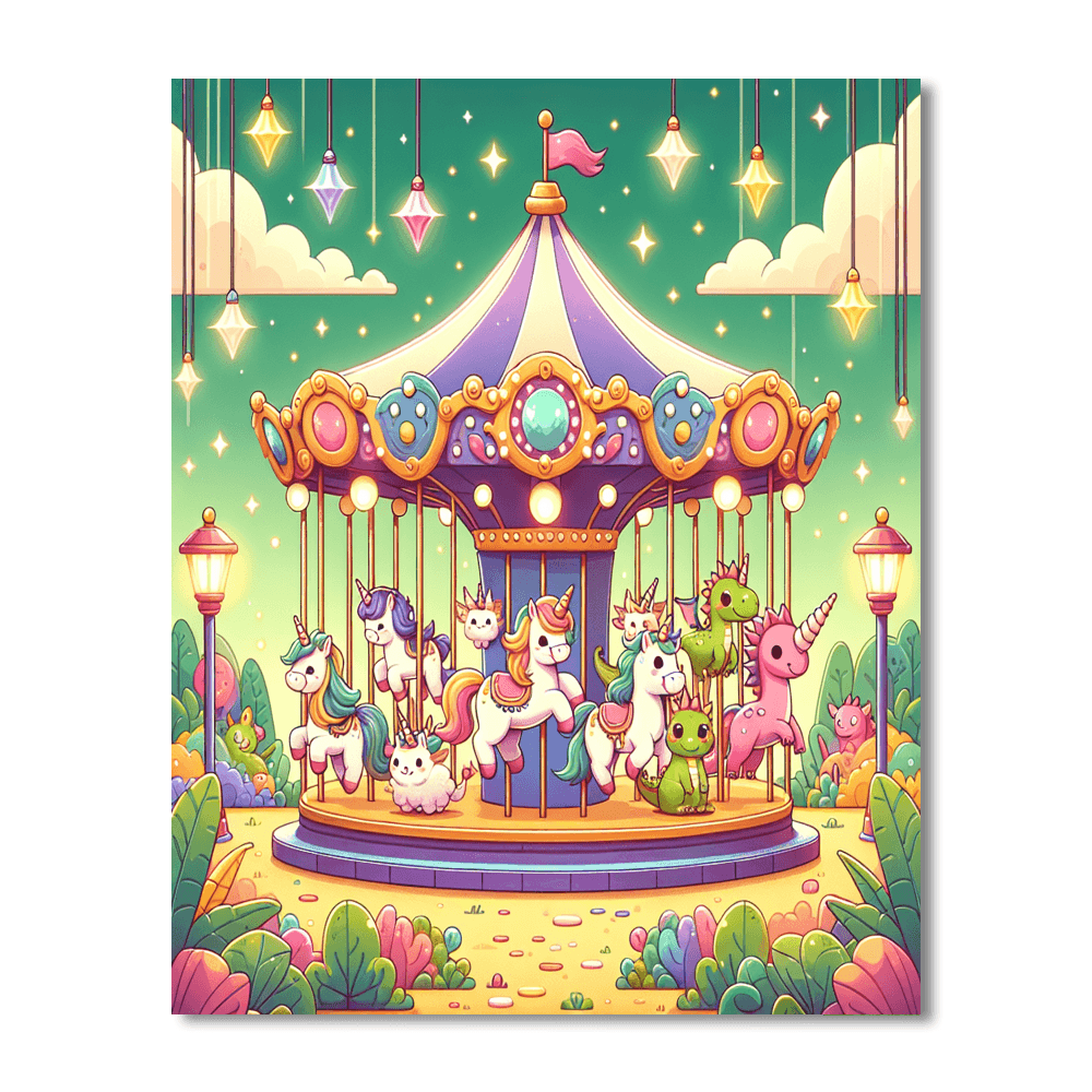 Enchanted Carousel Journey Paint By Color