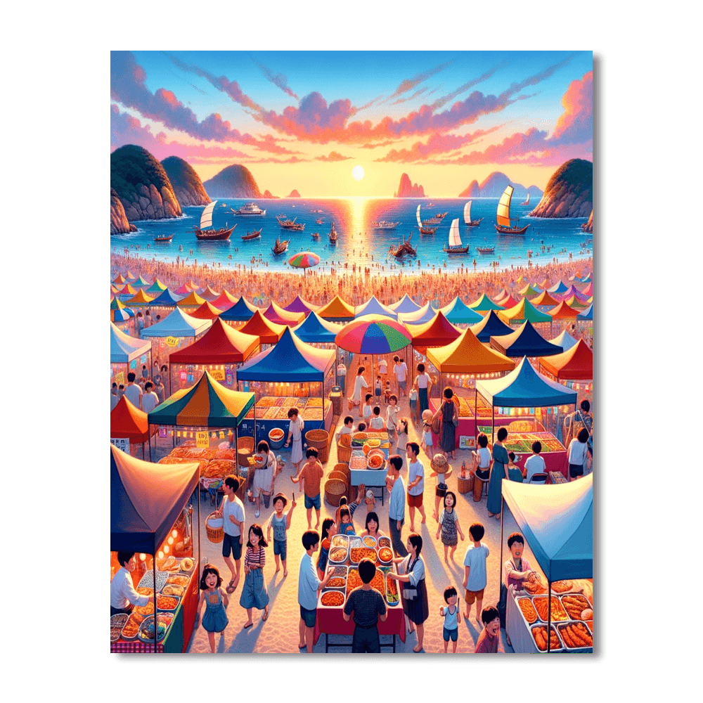 Sea Festival - South Korea Paint By Color