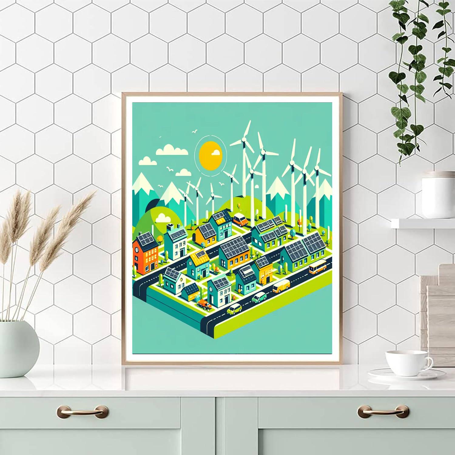 Eco-friendly Town Visit Paint By Number