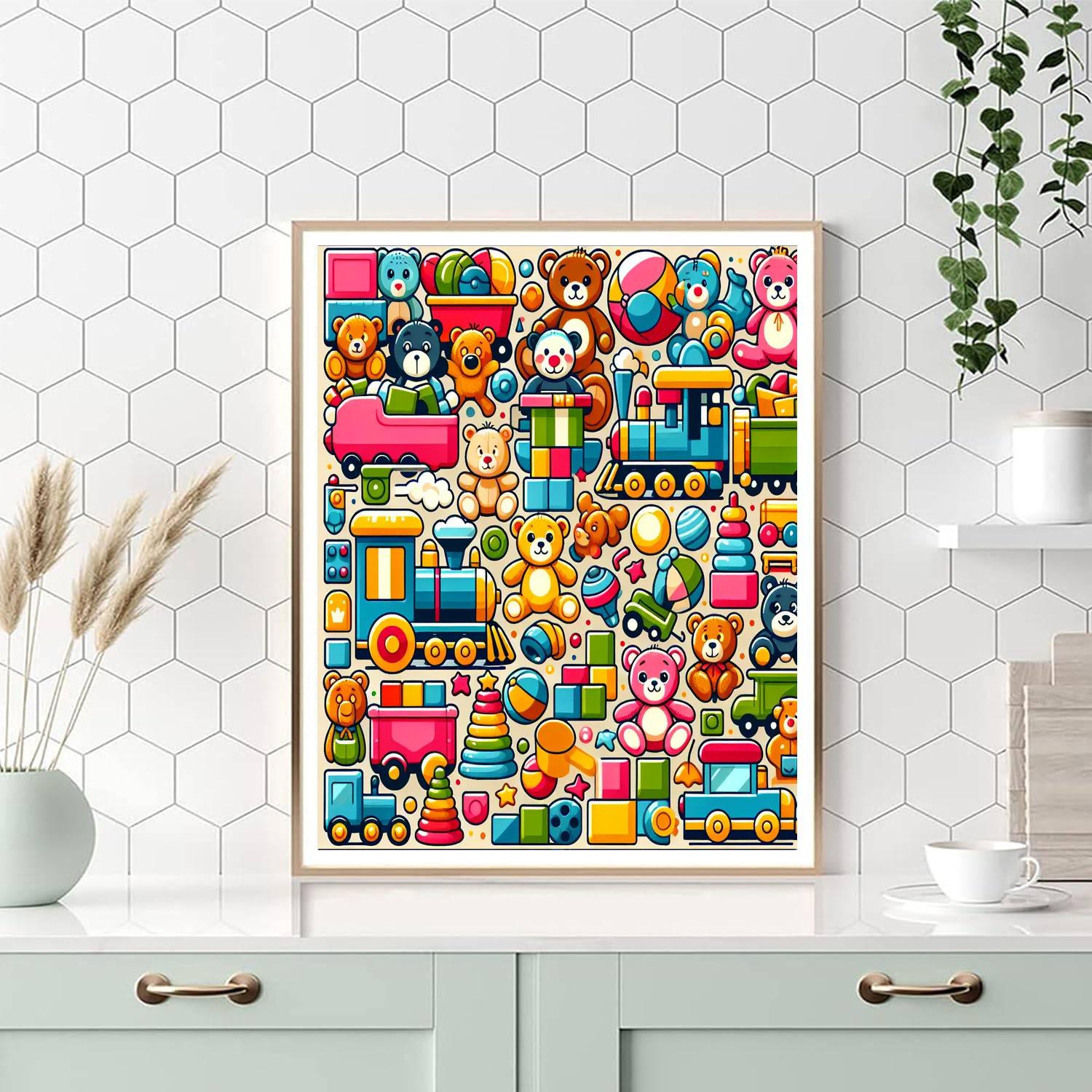 Toy Wonderland Number Painting