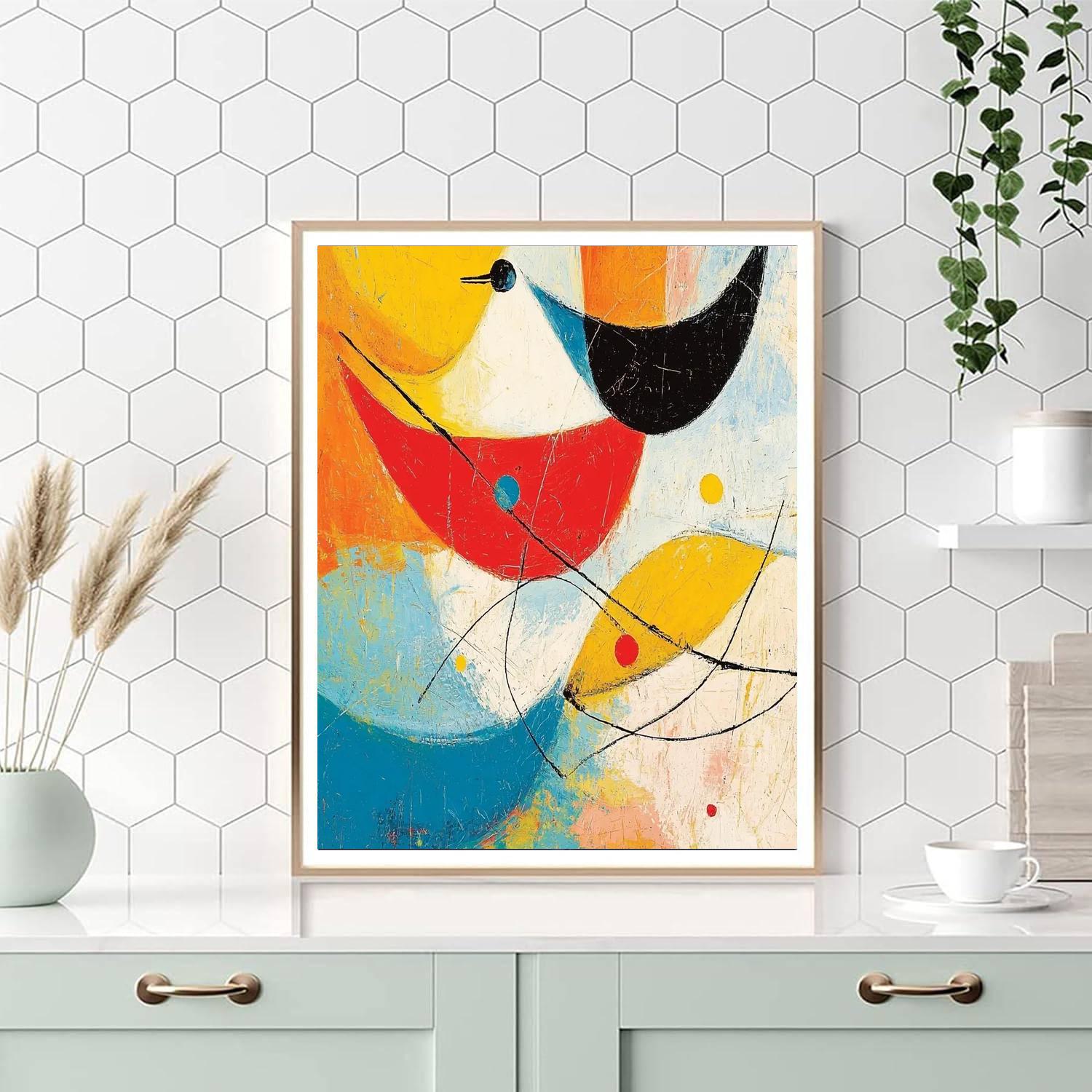 Joan Miró Inspired Wonder In Abstraction  Number Painting