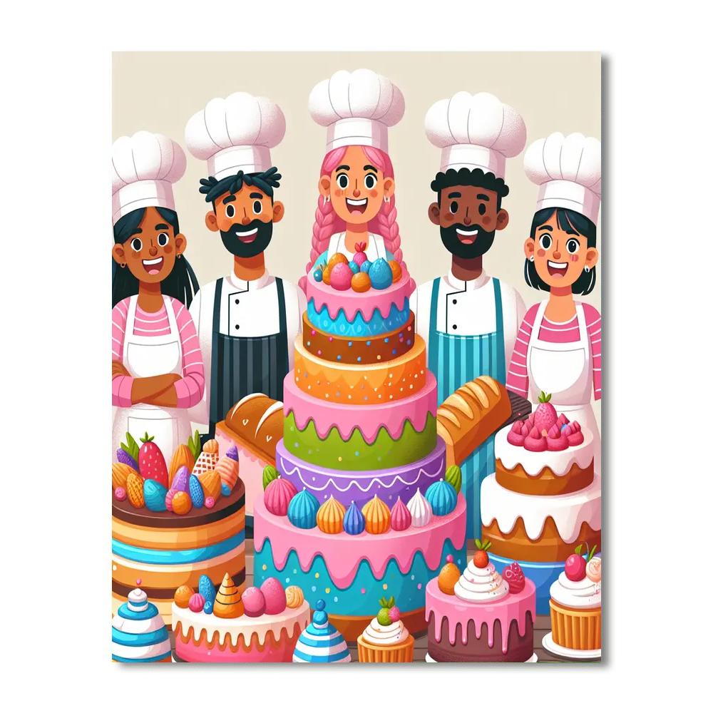 Sweet Treats Bakery Fun Paint By Numbers Art