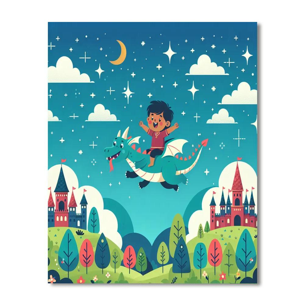 Adventure To Dragon Land Painting Number Kit