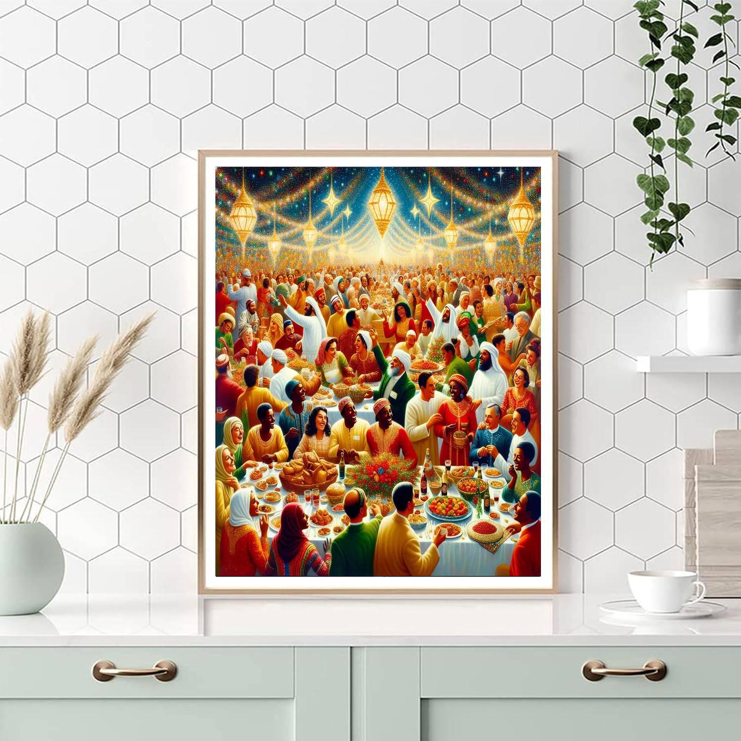 Festive Celebration Scene Paint By Color