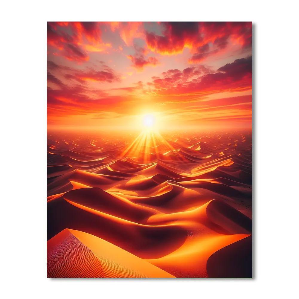 Sunset Desert Mirage Paint By Numbers Art