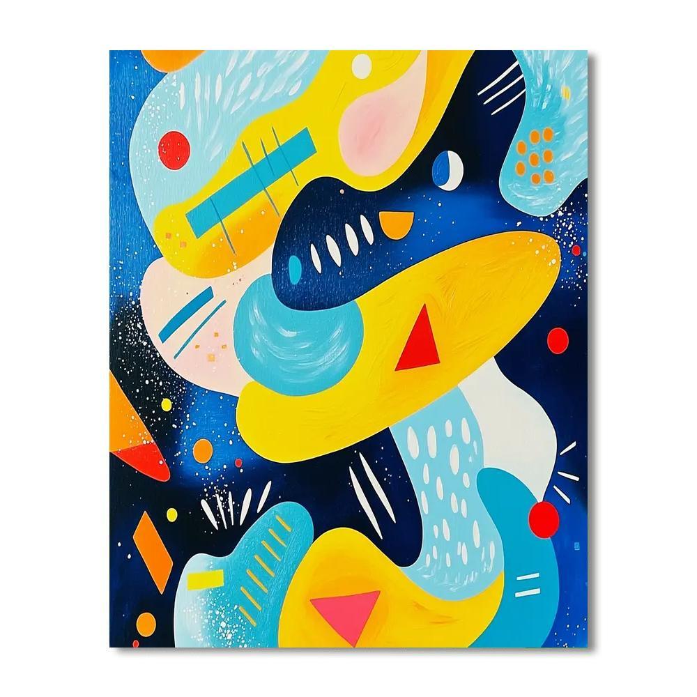 Joan Miró Inspired Vibrant Illusions  Numbered Painting Kits