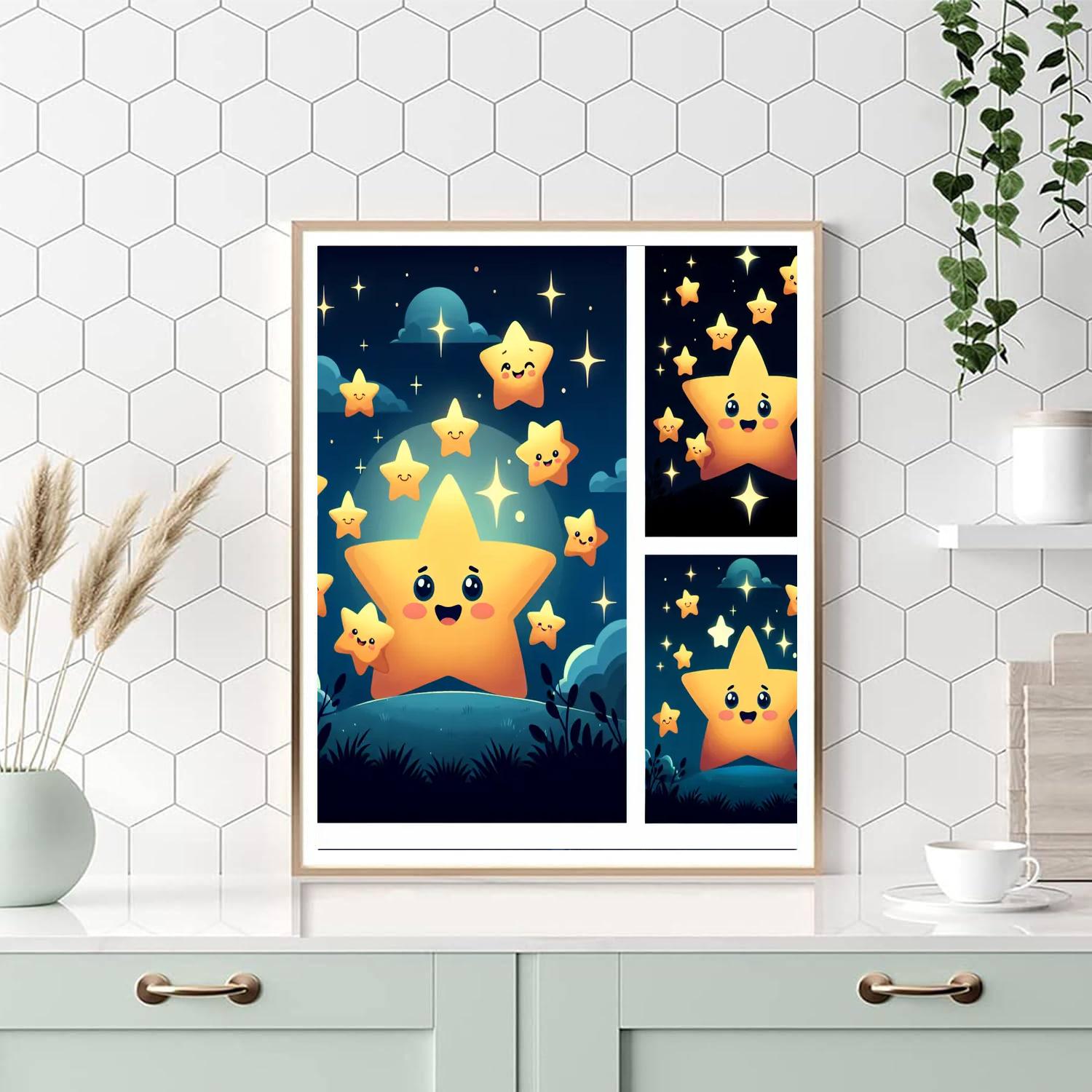 Twinkling Star Parade Paint By Numbers Art
