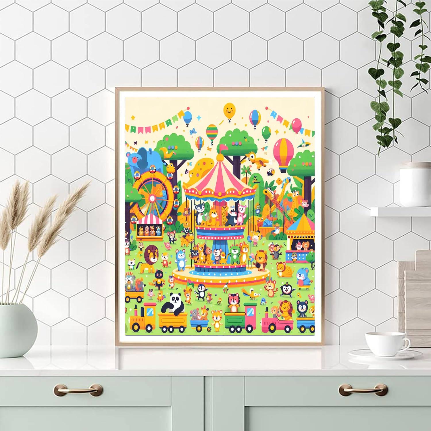Jungle Carnival Fun Painting Number Kit