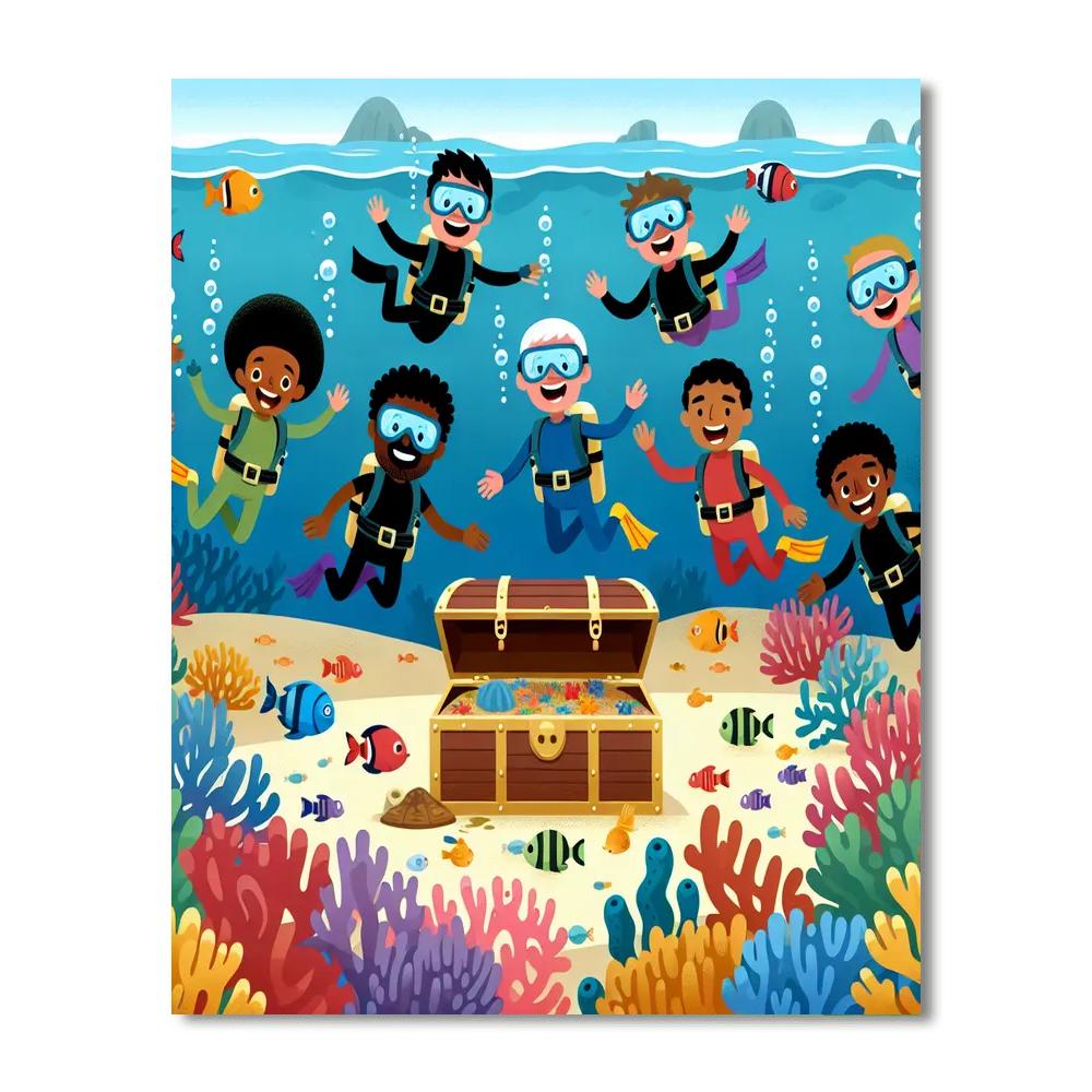 Undersea Treasure Trove Paint By Numbers Art