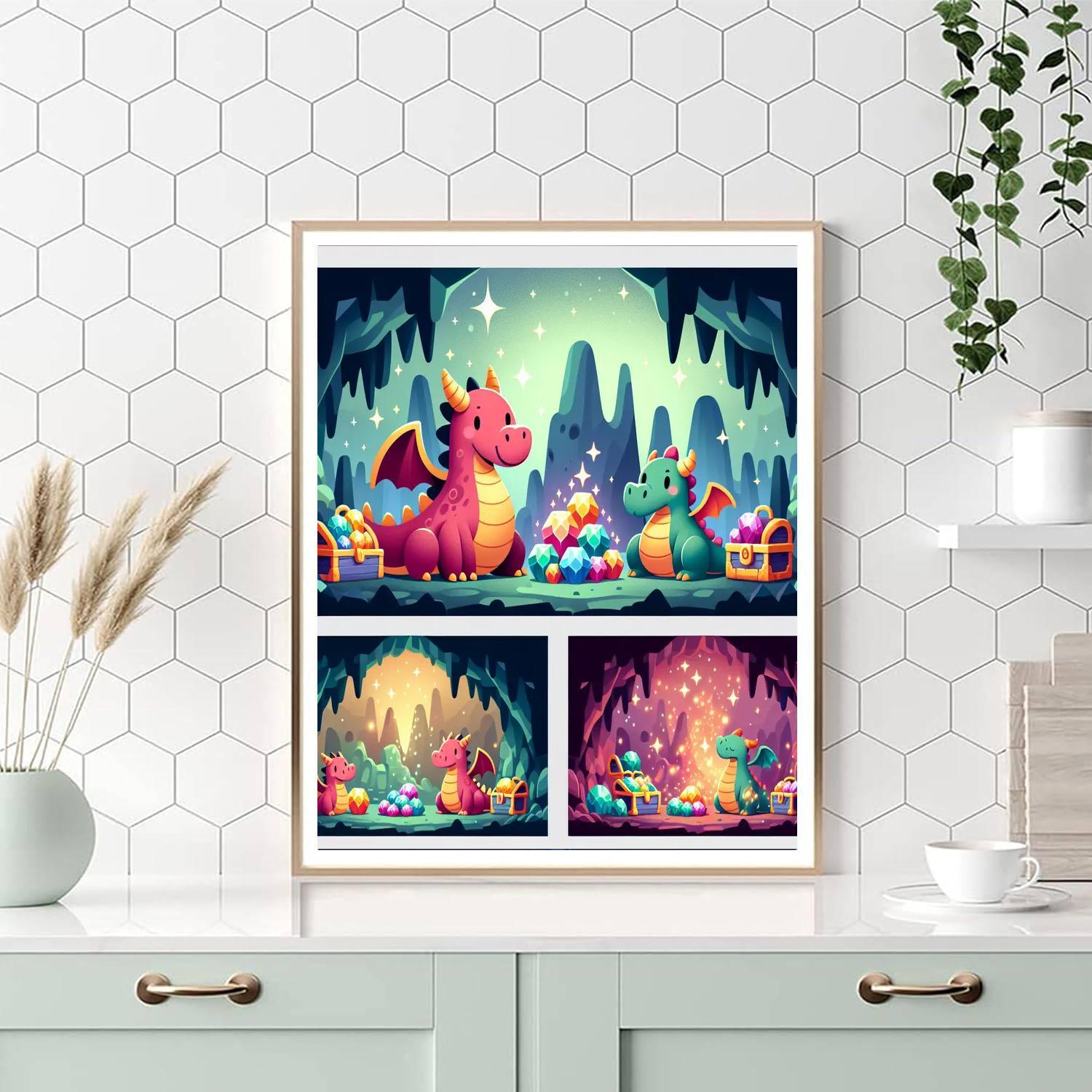 Dragon's Magical Lair Paint By Numbers