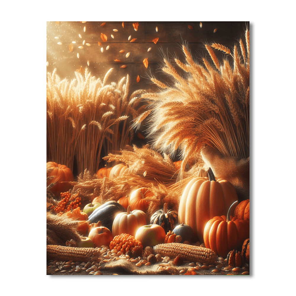 Rustic Harvest Abundance Number Painting