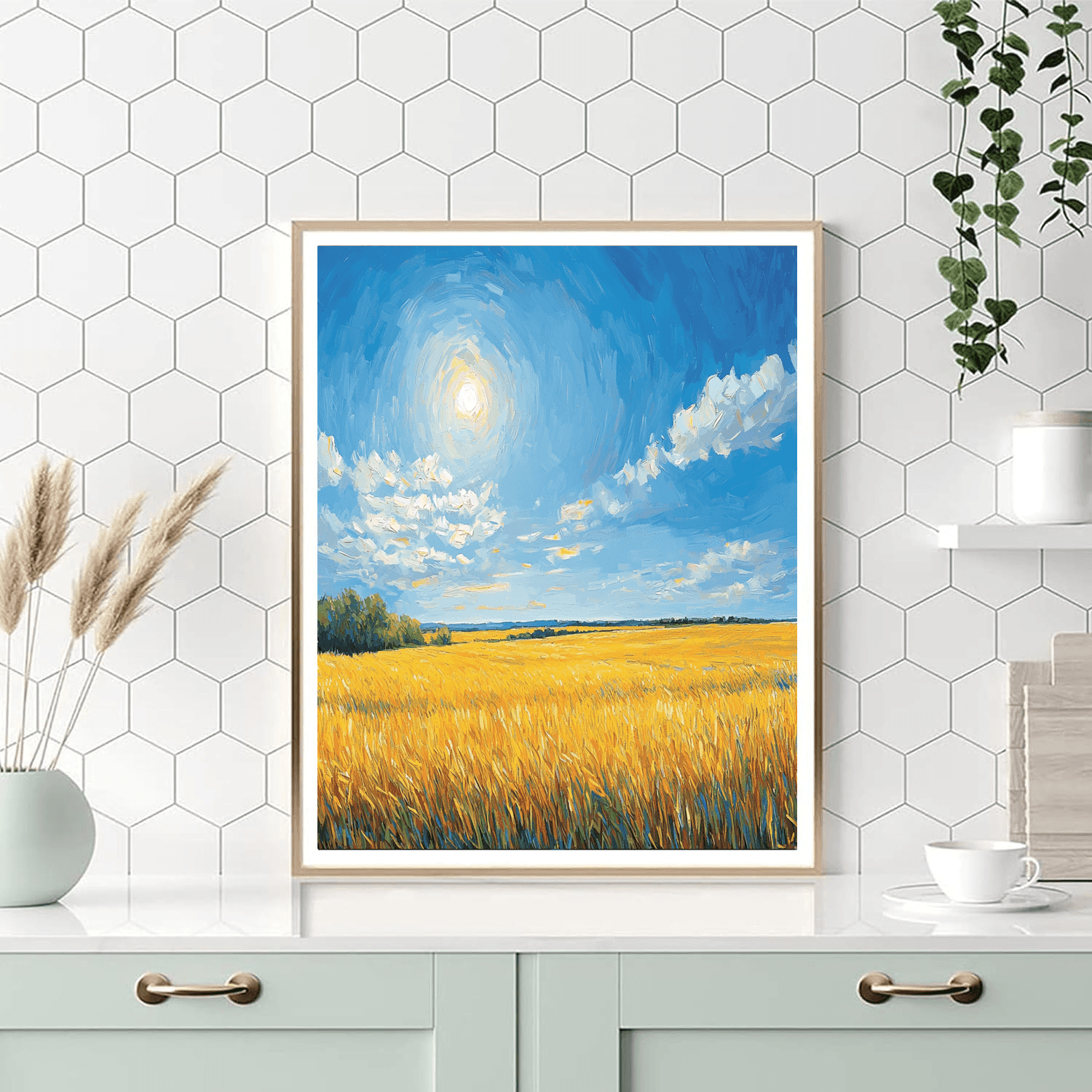 Vincent Van Gogh Inspired Sunlit Field Reverie  Painting By Numbers Kit