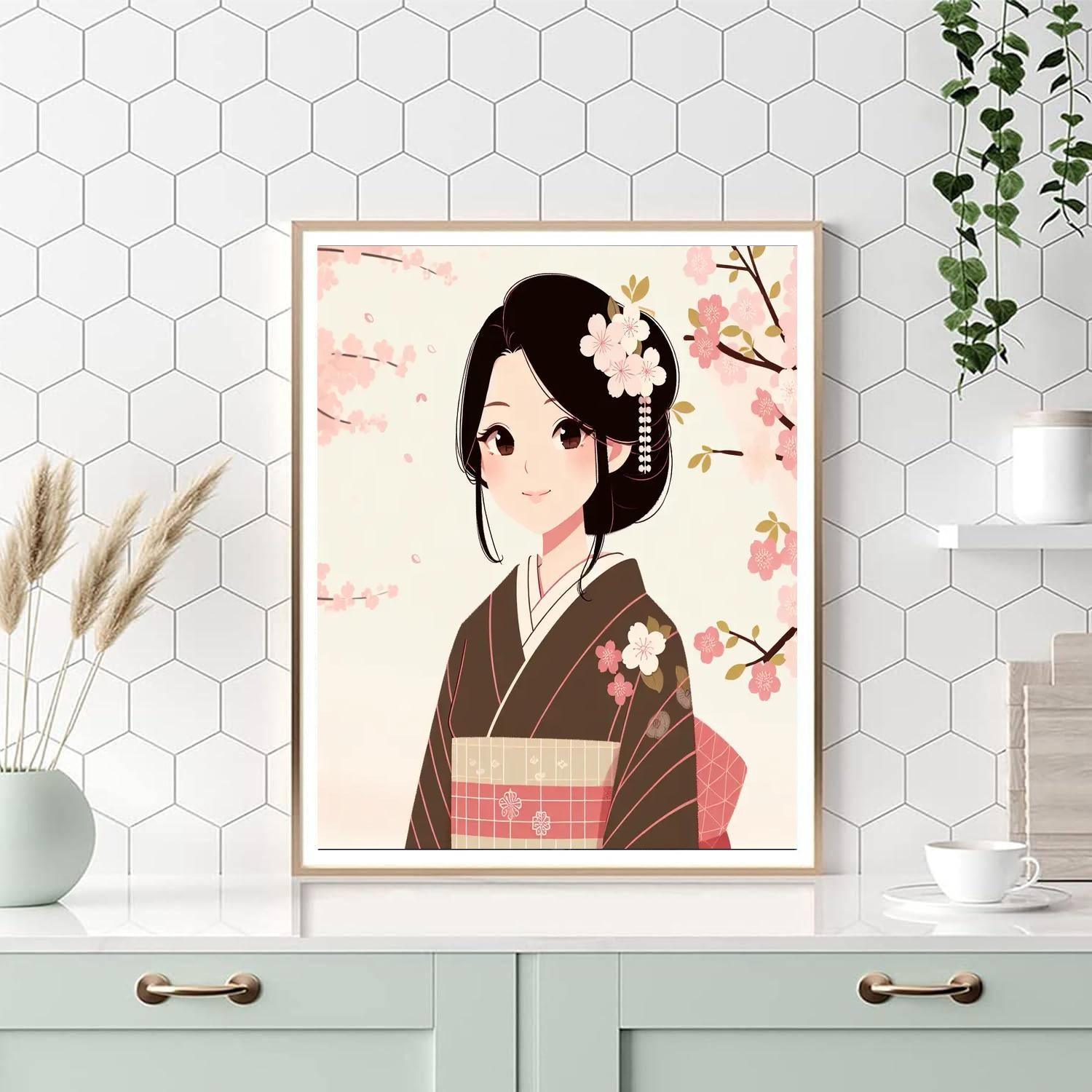 Charming Cherry Blossom Festival Paint By Number